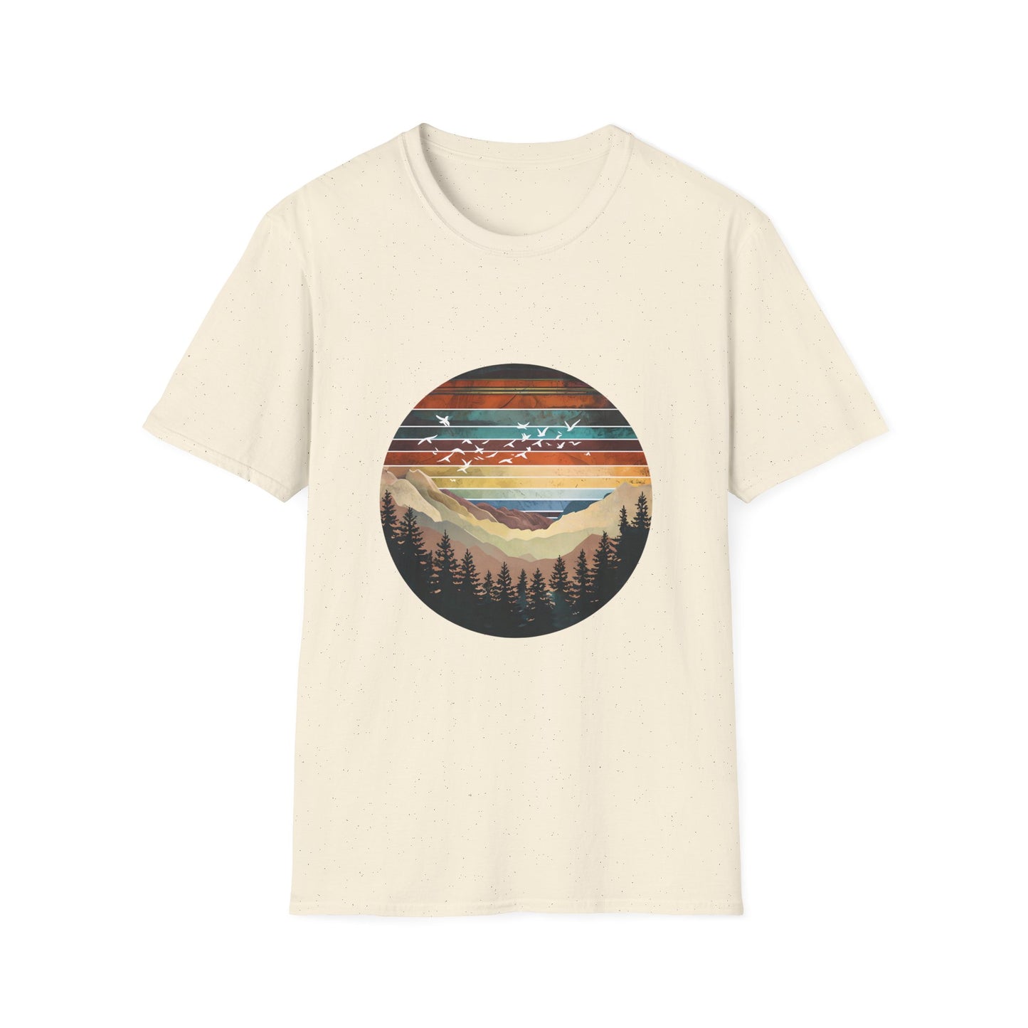 Mountain Sunset Unisex T-Shirt, Nature Lover Gift, Outdoor Adventure Tee, Summer Camp Wear, Eco-friendly Apparel, Travel Shirt