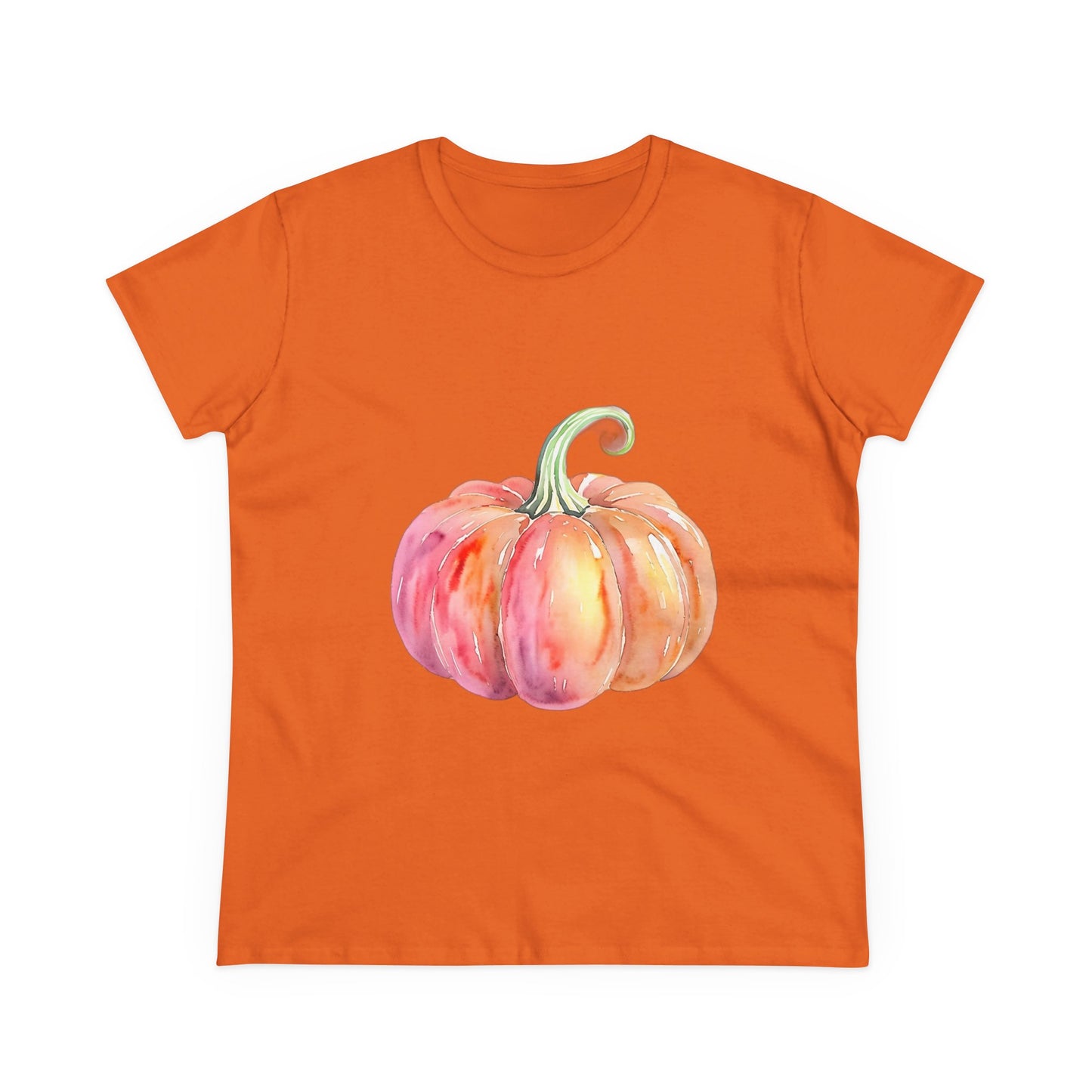 Watercolor Pumpkin Tee, Fall Shirt, Autumn Fashion, Harvest Top, Halloween Outfit, Thanksgiving Gift