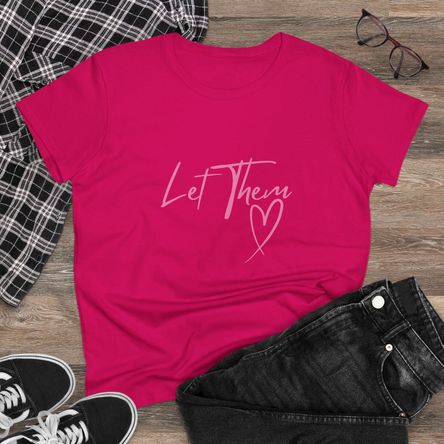 Empowering Women's Cotton Tee - "Let Them" Inspirational Message Top