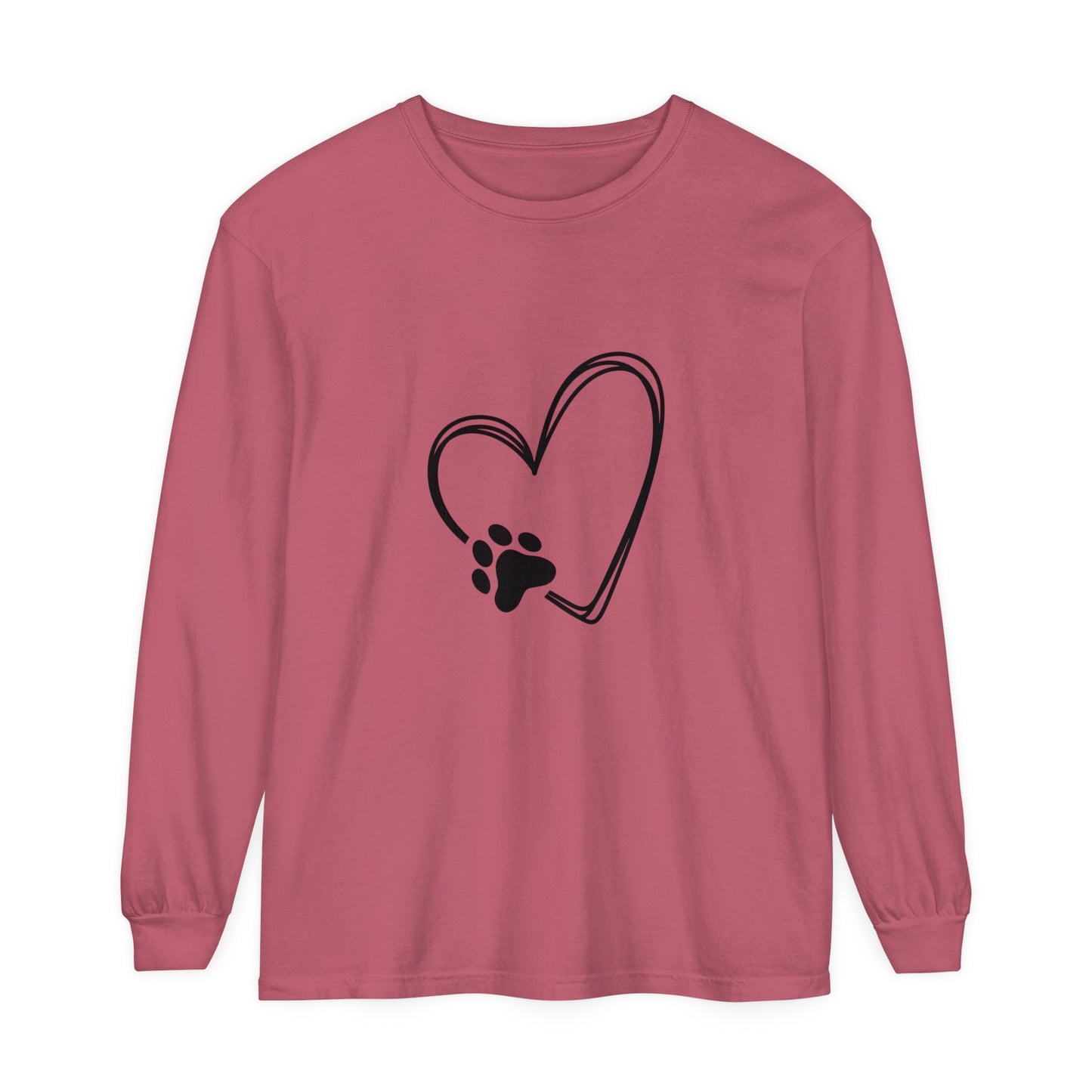 Heart Paw Print Long Sleeve T-Shirt