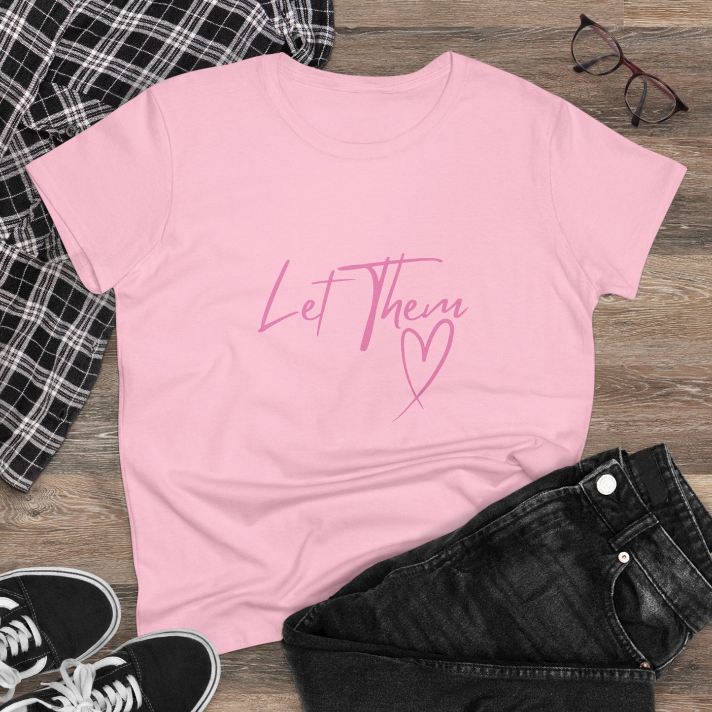 Empowering Women's Cotton Tee - "Let Them" Inspirational Message Top
