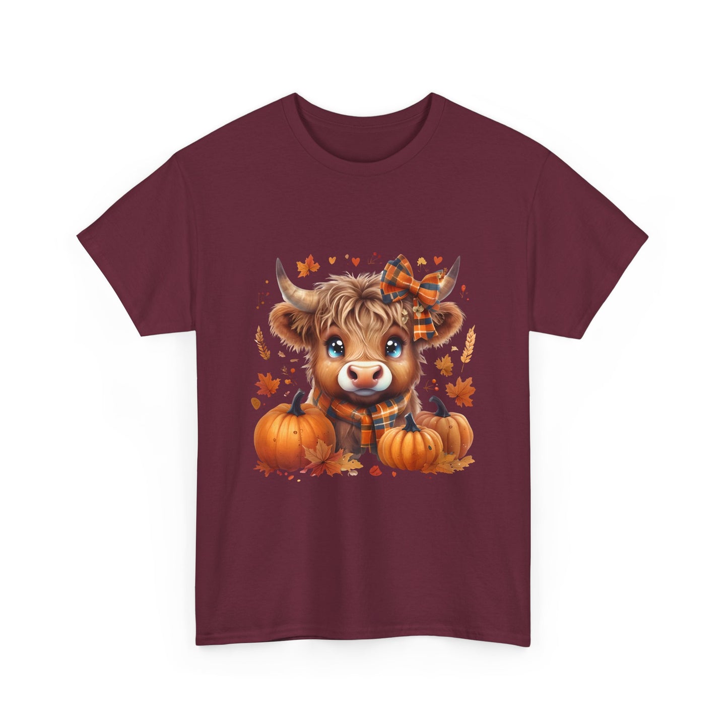 Cute Cow Pumpkin Tee, Fall Shirt, Harvest T-Shirt, Autumn Apparel, Halloween Gift, Farmhouse Style