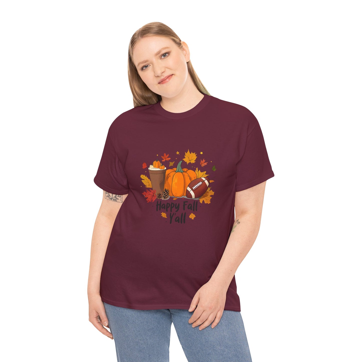 Happy Fall Y'all Tee, Autumn Shirt, Pumpkin Tee, Thanksgiving Gift, Fall Fashion, Cozy Seasonal Wear