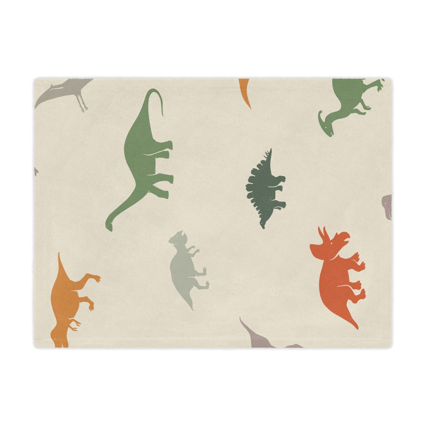 Dinosaur Blanket, Cozy Toddler Nursery Décor, Soft Baby Gift, Dino Themed Throw, Ideal for Birthdays, Minky Bedding