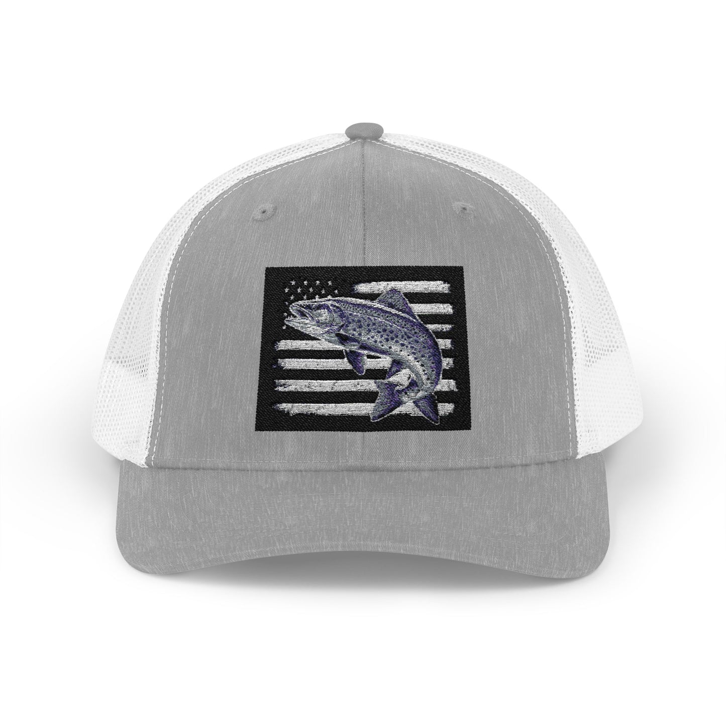 Patriotic Fish Snapback Trucker Cap - Perfect for Fishing Enthusiasts