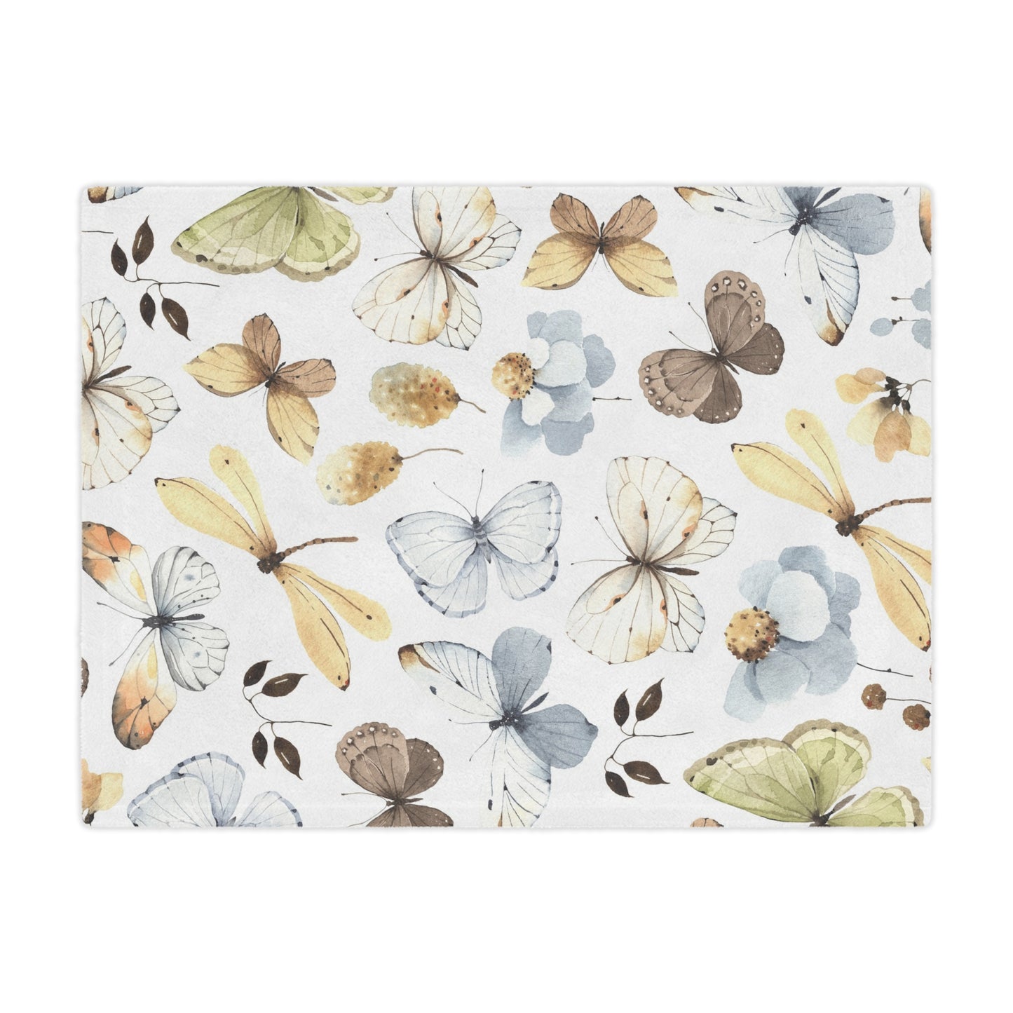 Butterfly Minky Blanket - Cozy Floral Throw, Ideal for Baby Shower, Nursery Decor, Gift for Kids, Soft Plush Blanket
