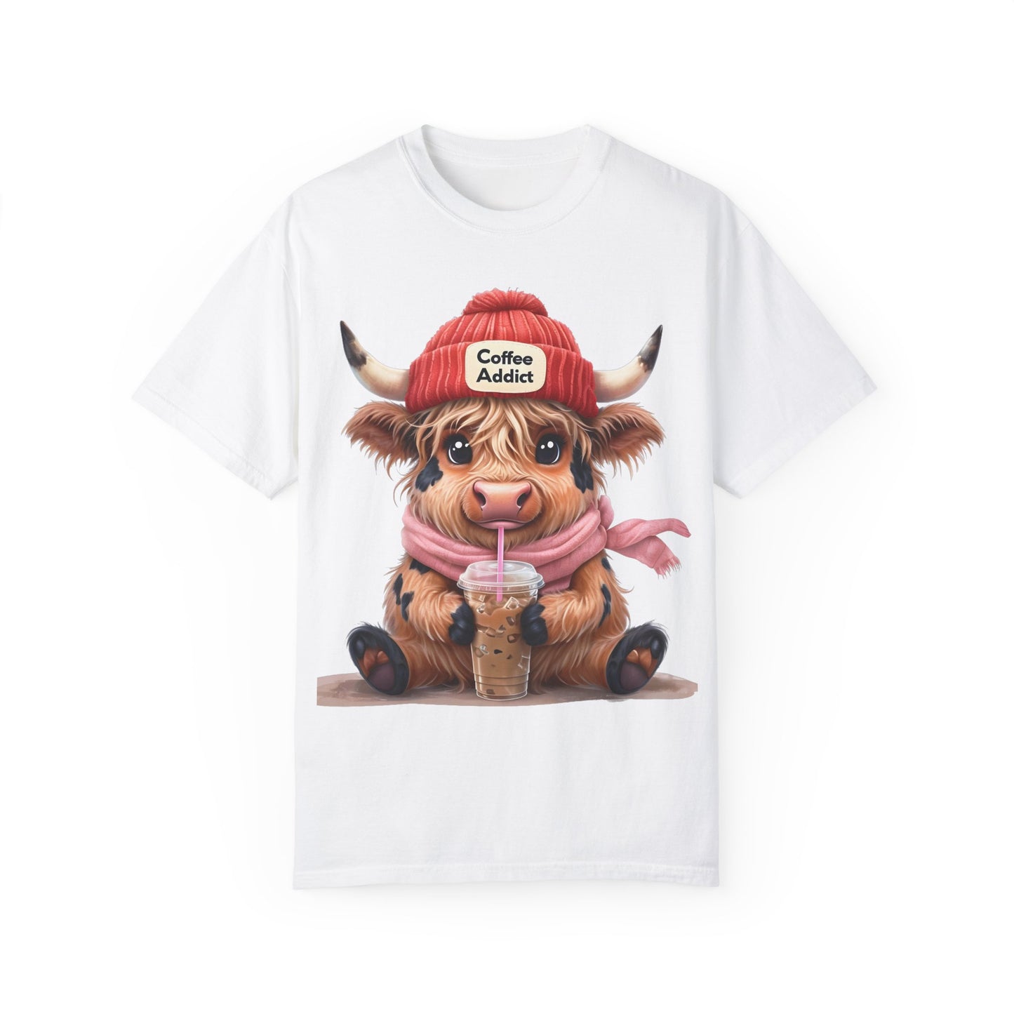 Coffee Addict Highland Cow T-shirt