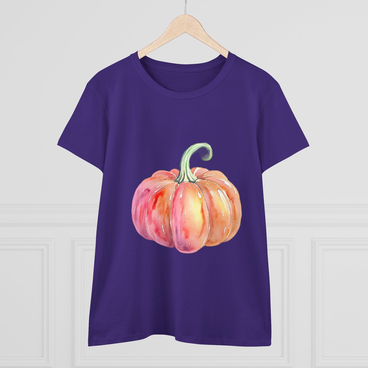 Watercolor Pumpkin Tee, Fall Shirt, Autumn Fashion, Harvest Top, Halloween Outfit, Thanksgiving Gift