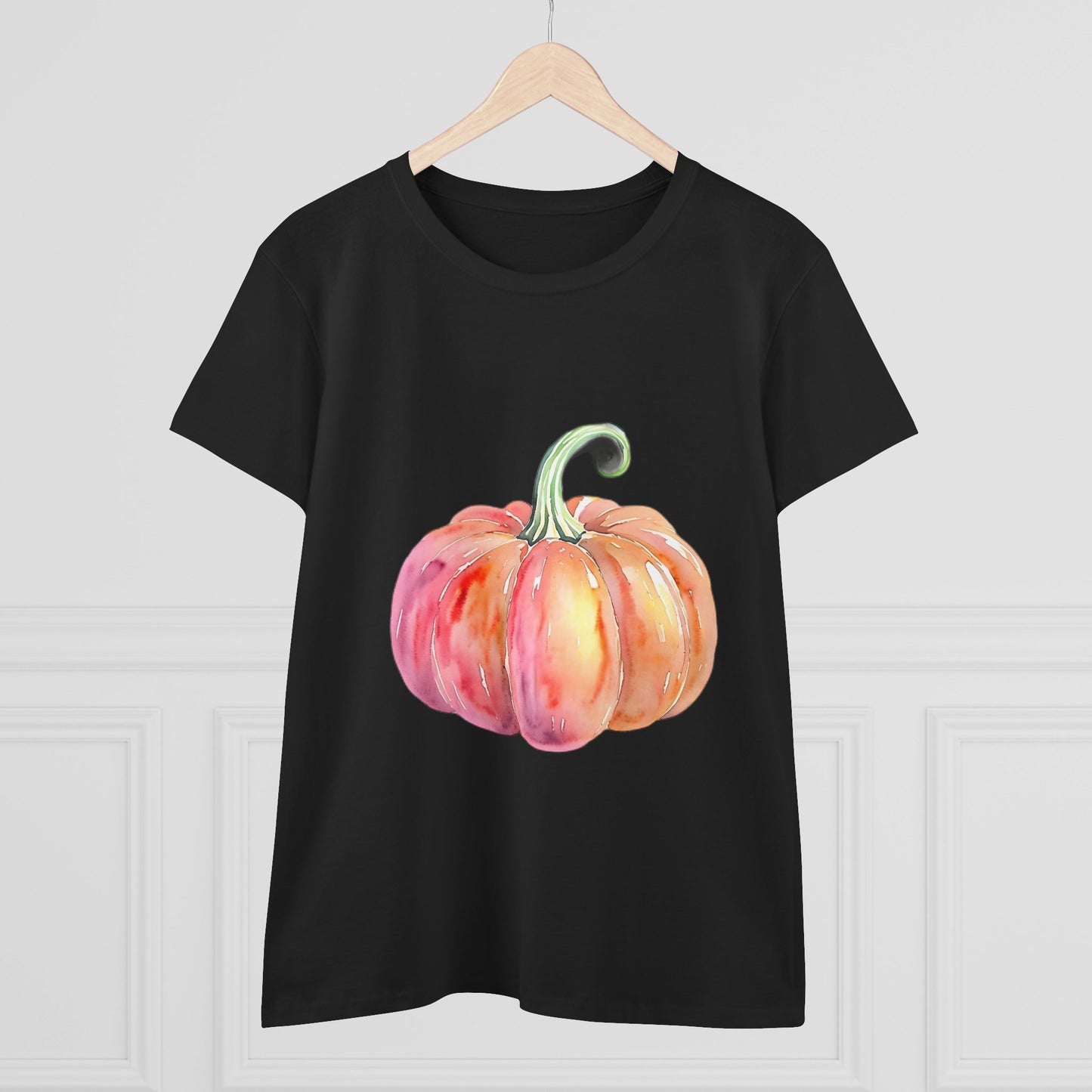 Watercolor Pumpkin Tee, Fall Shirt, Autumn Fashion, Harvest Top, Halloween Outfit, Thanksgiving Gift