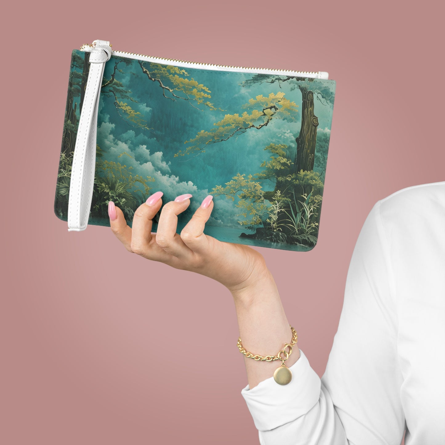 Tranquil Water Design Clutch Bag