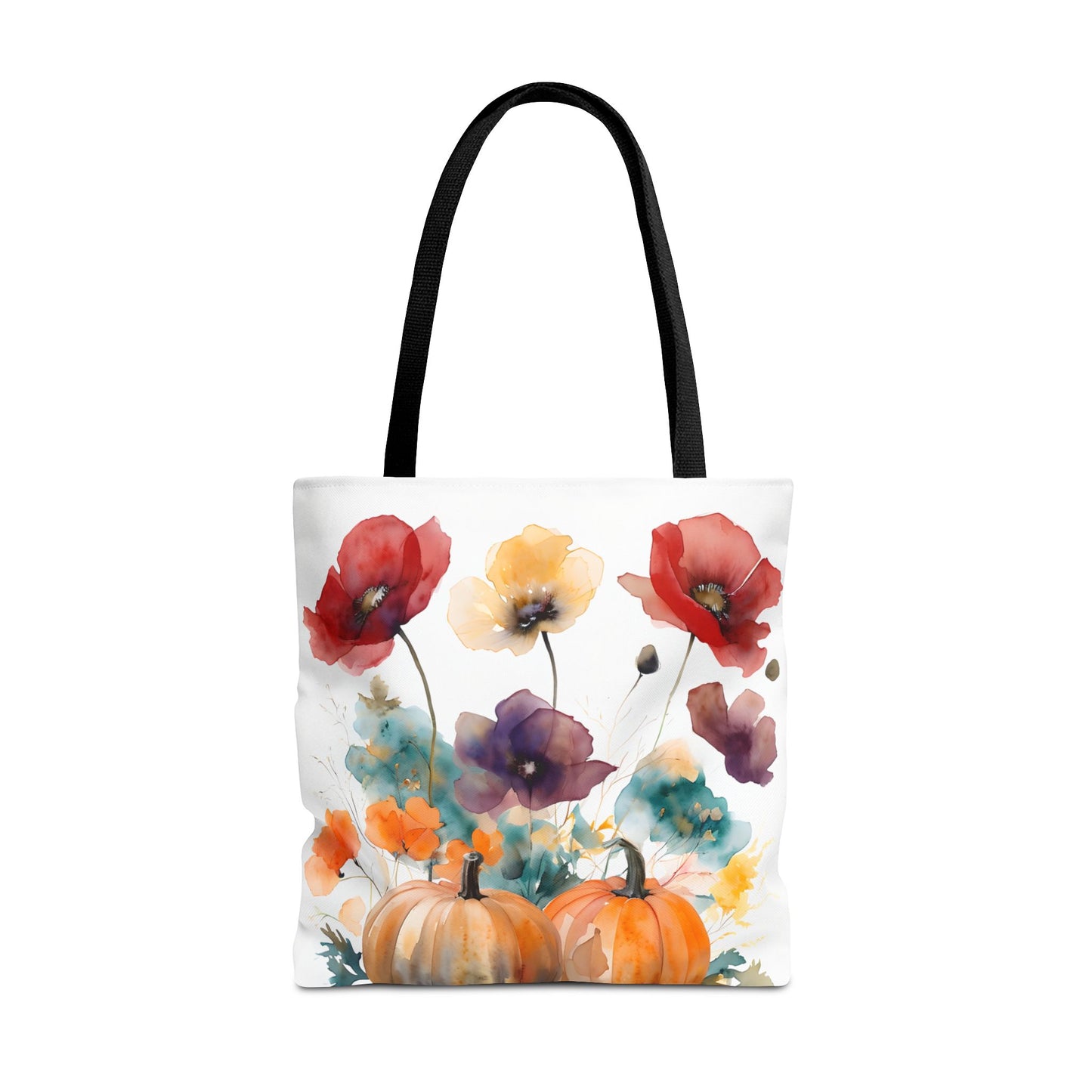 Autumn Floral Tote Bag, Fall Shopper, Flower Gift Bag, Eco-Friendly Carryall, Seasonal Market Tote - Perfect for Thanksgiving & Everyday Use