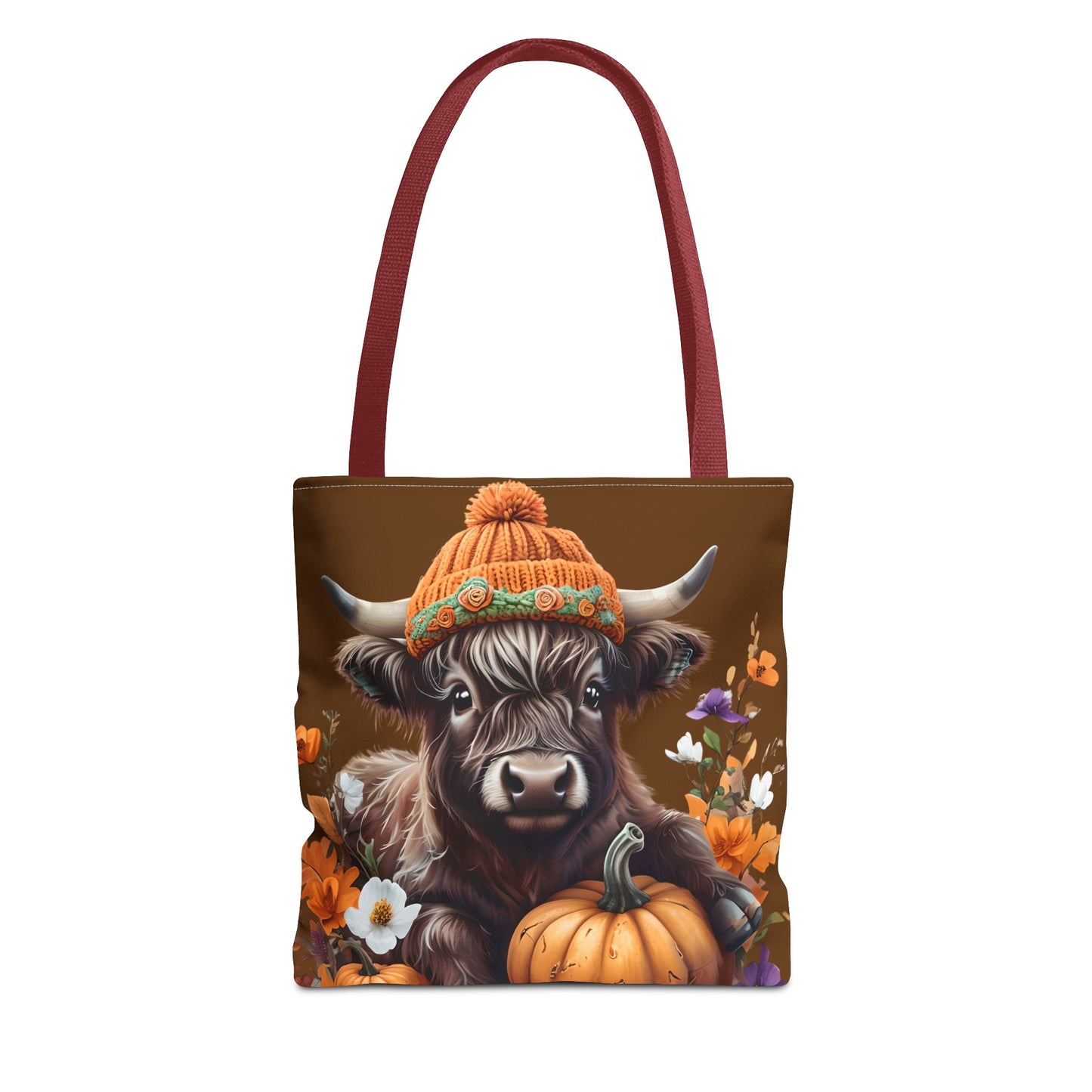 Adorable Cow Pumpkin Tote Bag, Fall Harvest Bag, Animal Lover Gift, Autumn Decor, Festival Essentials, Eco-Friendly Shopping