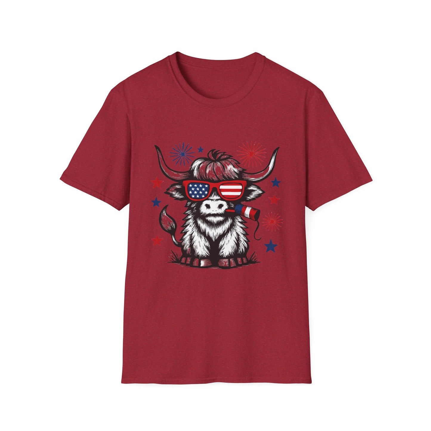 Highland Cow 4th of July Tee - Unisex T-Shirt