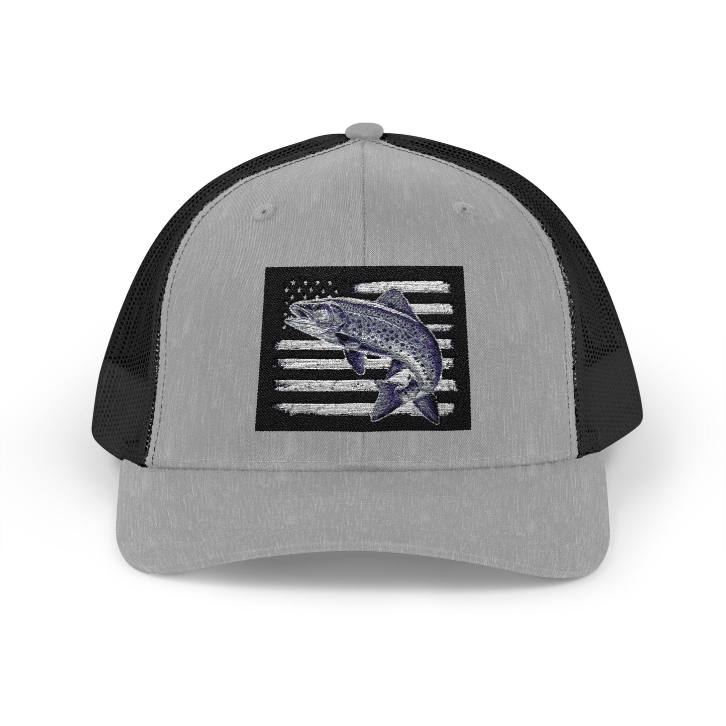 Patriotic Fish Snapback Trucker Cap - Perfect for Fishing Enthusiasts