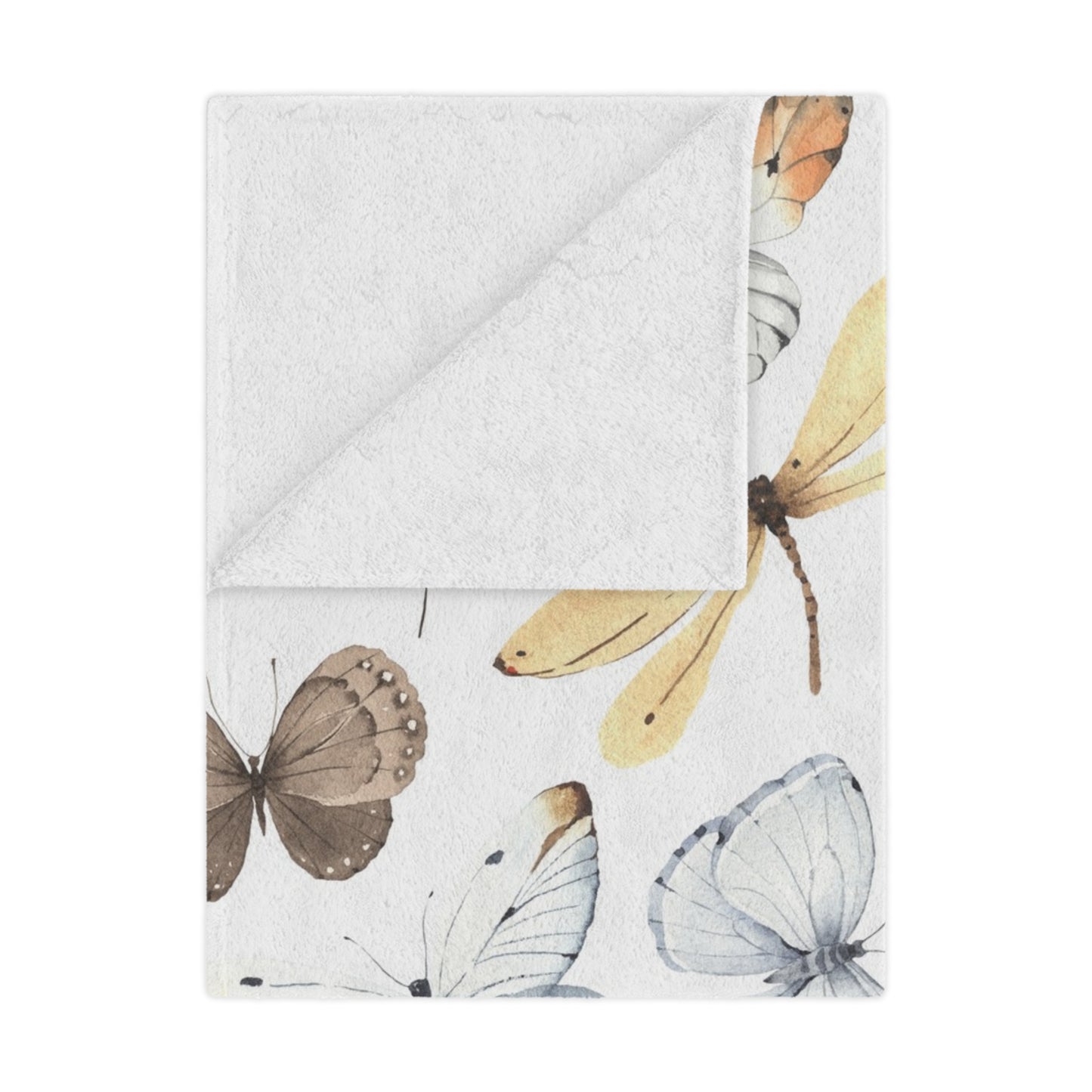 Butterfly Minky Blanket - Cozy Floral Throw, Ideal for Baby Shower, Nursery Decor, Gift for Kids, Soft Plush Blanket