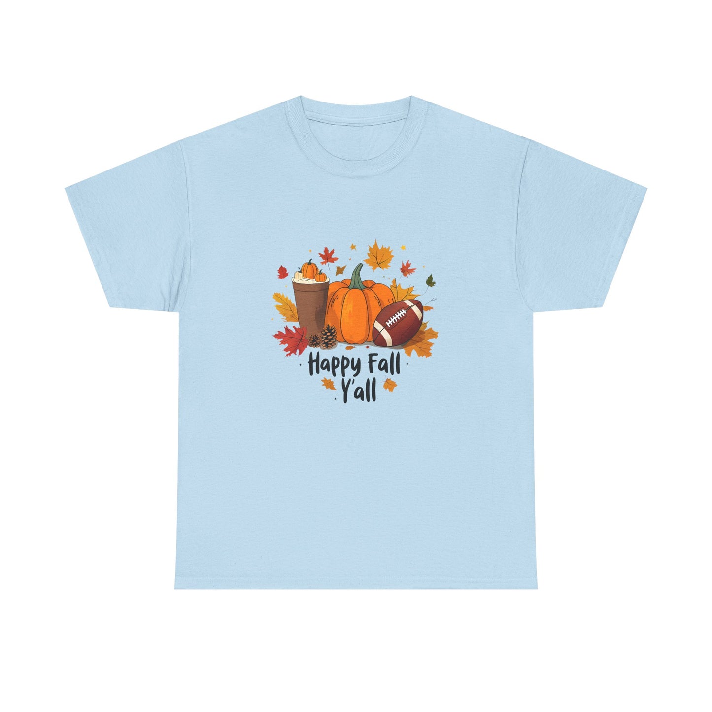 Happy Fall Y'all Tee, Autumn Shirt, Pumpkin Tee, Thanksgiving Gift, Fall Fashion, Cozy Seasonal Wear