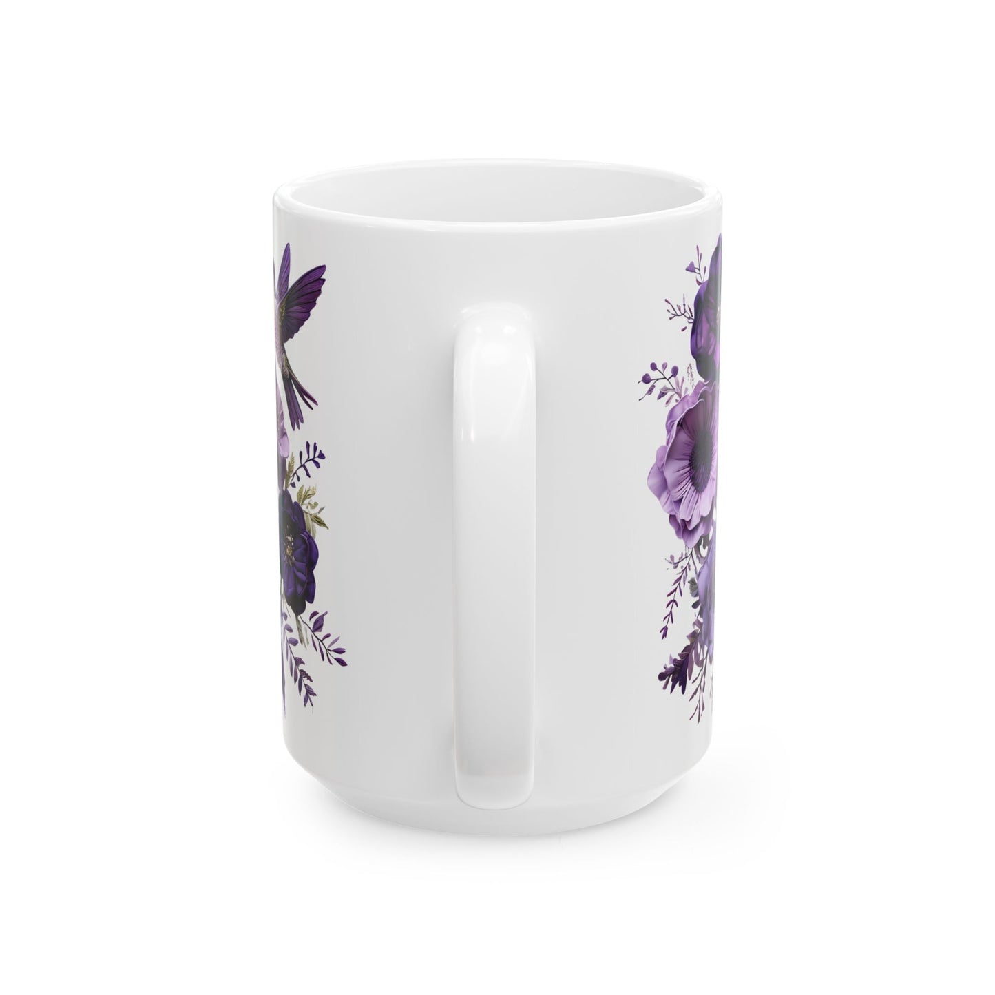 Floral Mug - Elegant 15oz Ceramic Mug, Perfect Gift for Nature Lovers