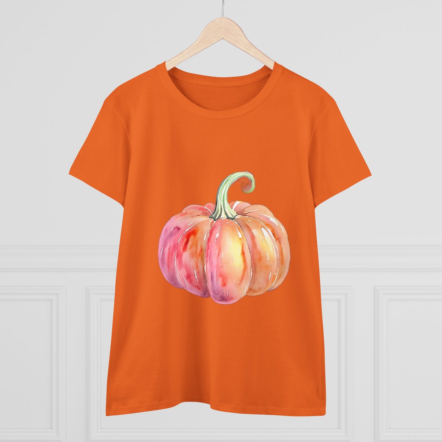 Watercolor Pumpkin Tee, Fall Shirt, Autumn Fashion, Harvest Top, Halloween Outfit, Thanksgiving Gift