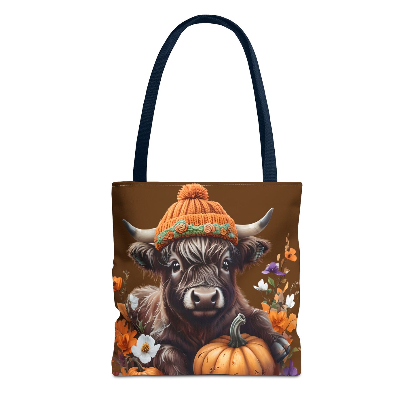 Adorable Cow Pumpkin Tote Bag, Fall Harvest Bag, Animal Lover Gift, Autumn Decor, Festival Essentials, Eco-Friendly Shopping