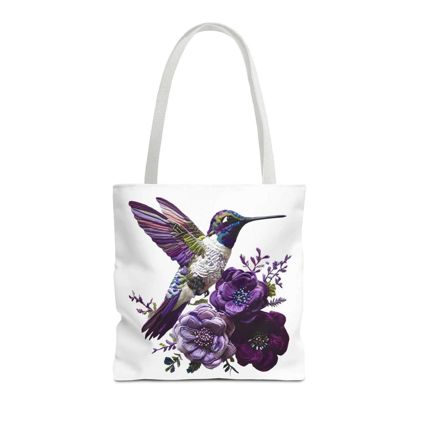 Hummingbird Floral Tote Bag