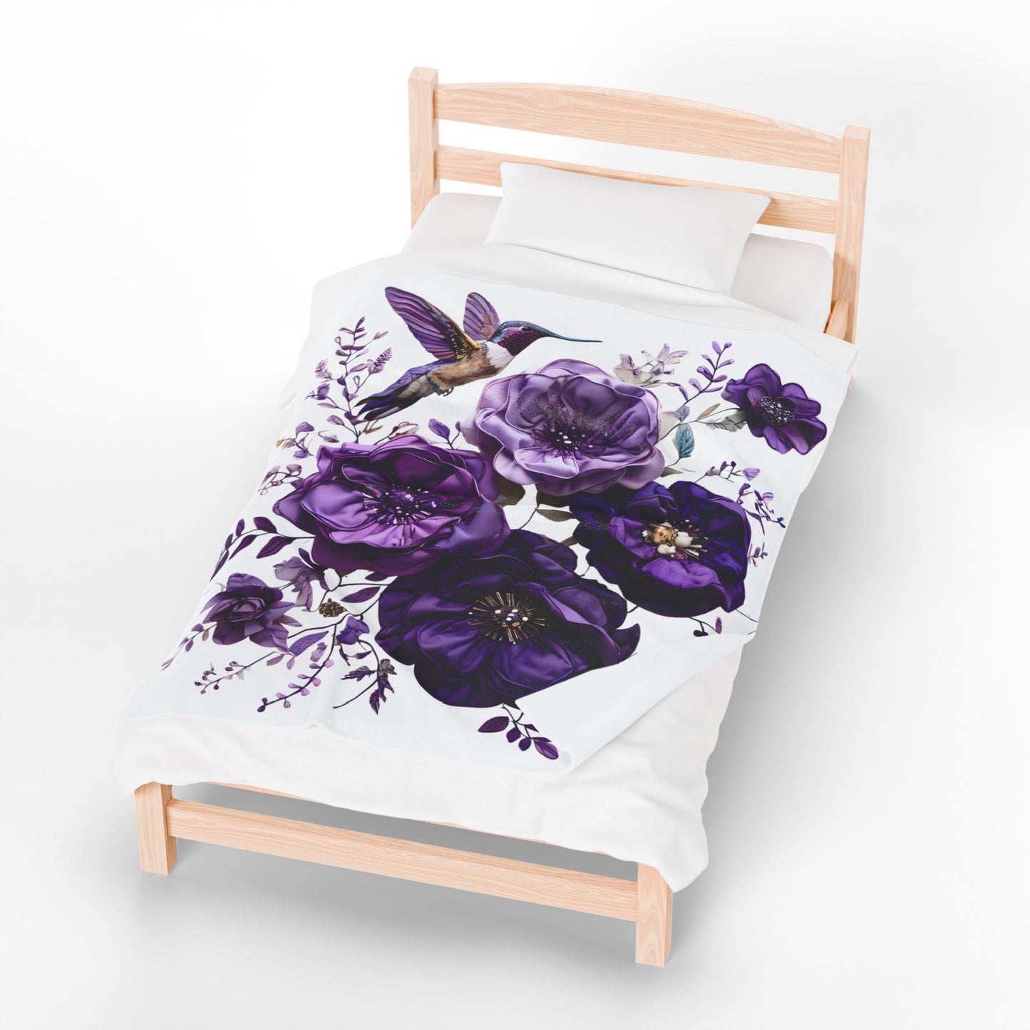 Velveteen Plush Blanket - Cozy Floral Home Decor and Gift Giving