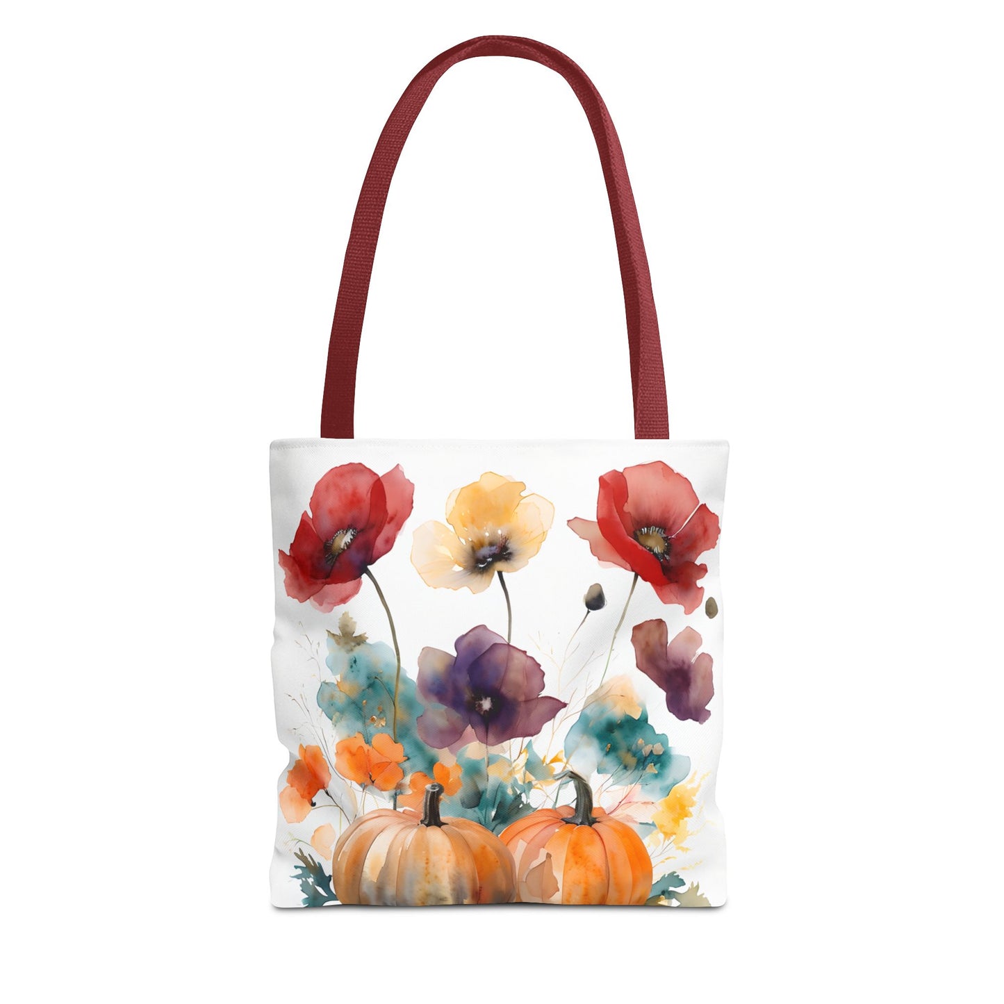 Autumn Floral Tote Bag, Fall Shopper, Flower Gift Bag, Eco-Friendly Carryall, Seasonal Market Tote - Perfect for Thanksgiving & Everyday Use