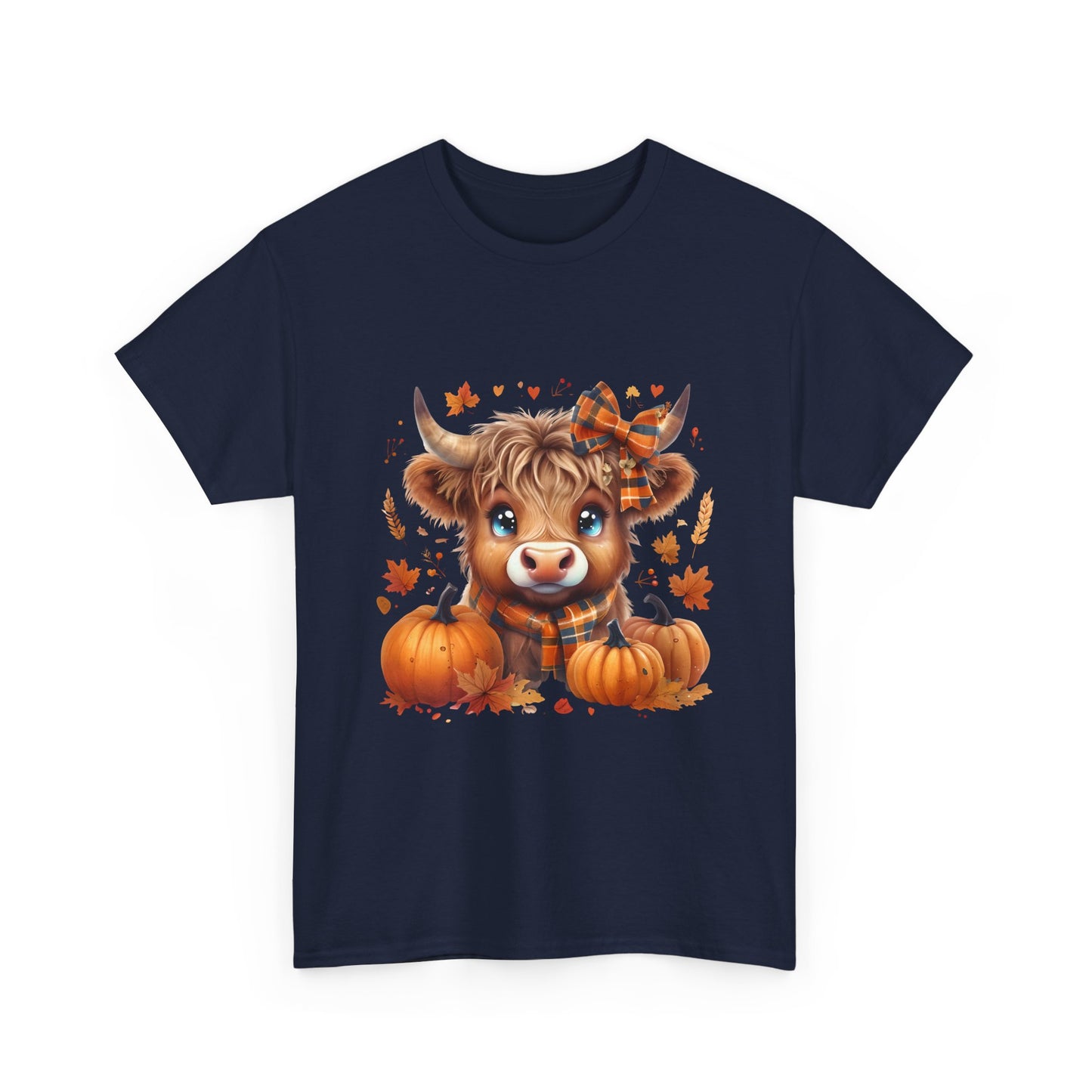 Cute Cow Pumpkin Tee, Fall Shirt, Harvest T-Shirt, Autumn Apparel, Halloween Gift, Farmhouse Style