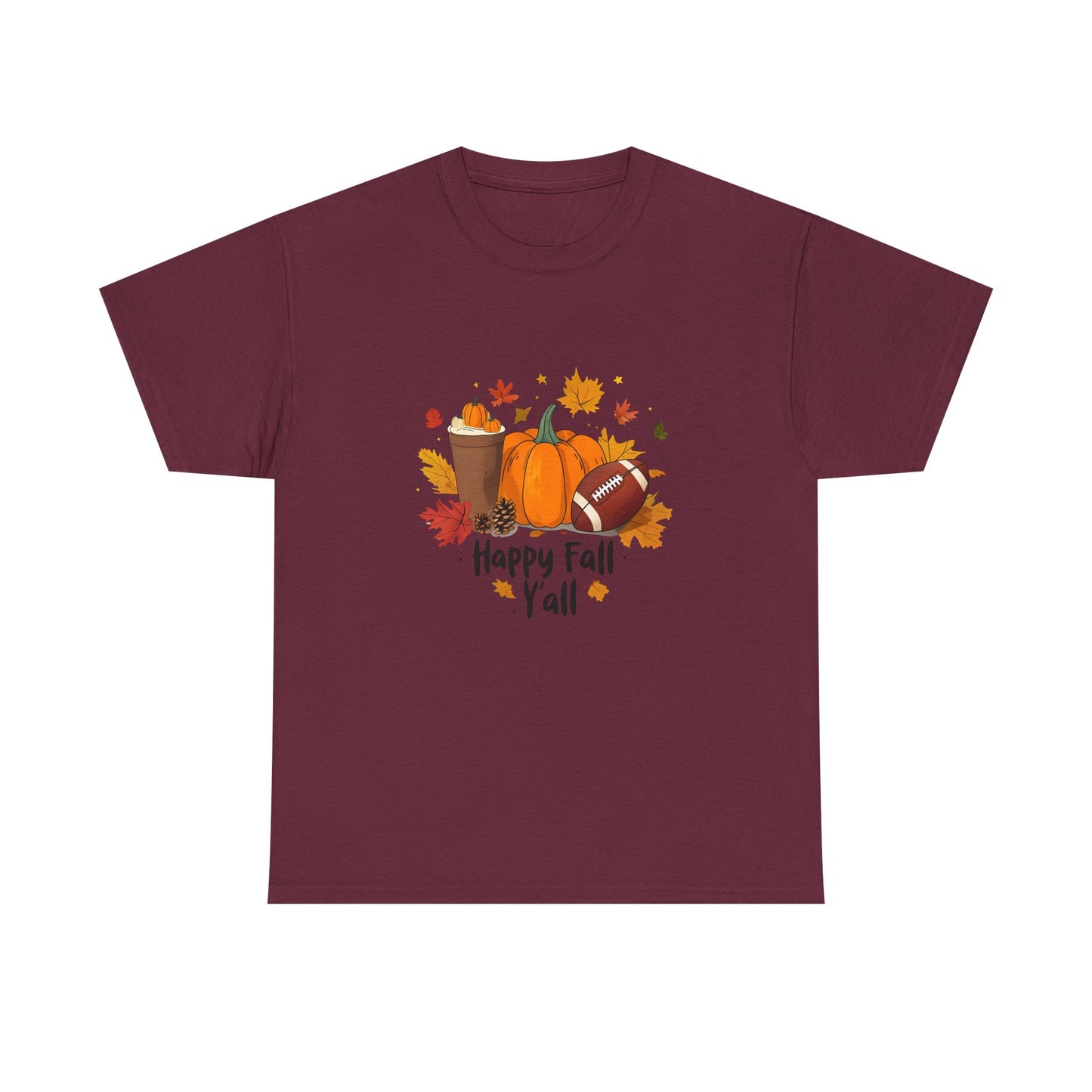 Happy Fall Y'all Tee, Autumn Shirt, Pumpkin Tee, Thanksgiving Gift, Fall Fashion, Cozy Seasonal Wear