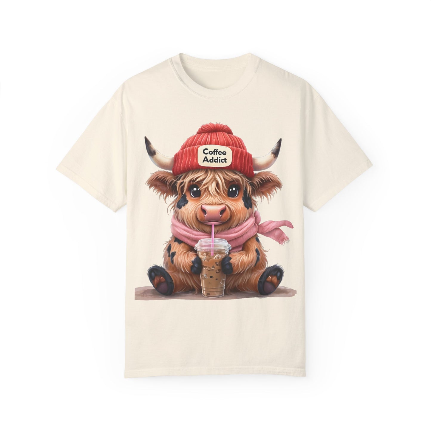 Coffee Addict Highland Cow T-shirt