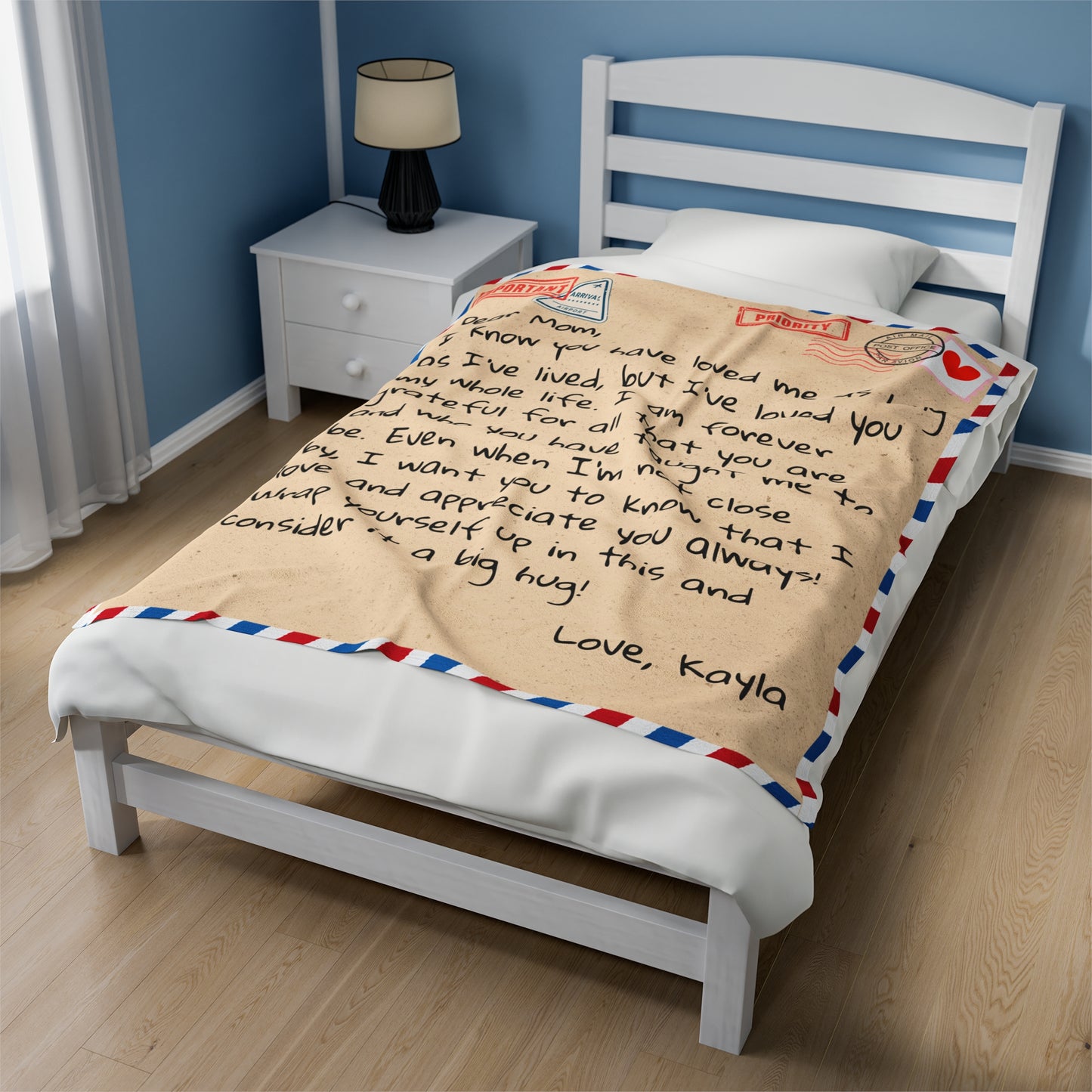 Mom from Daughter Velveteen Blanket