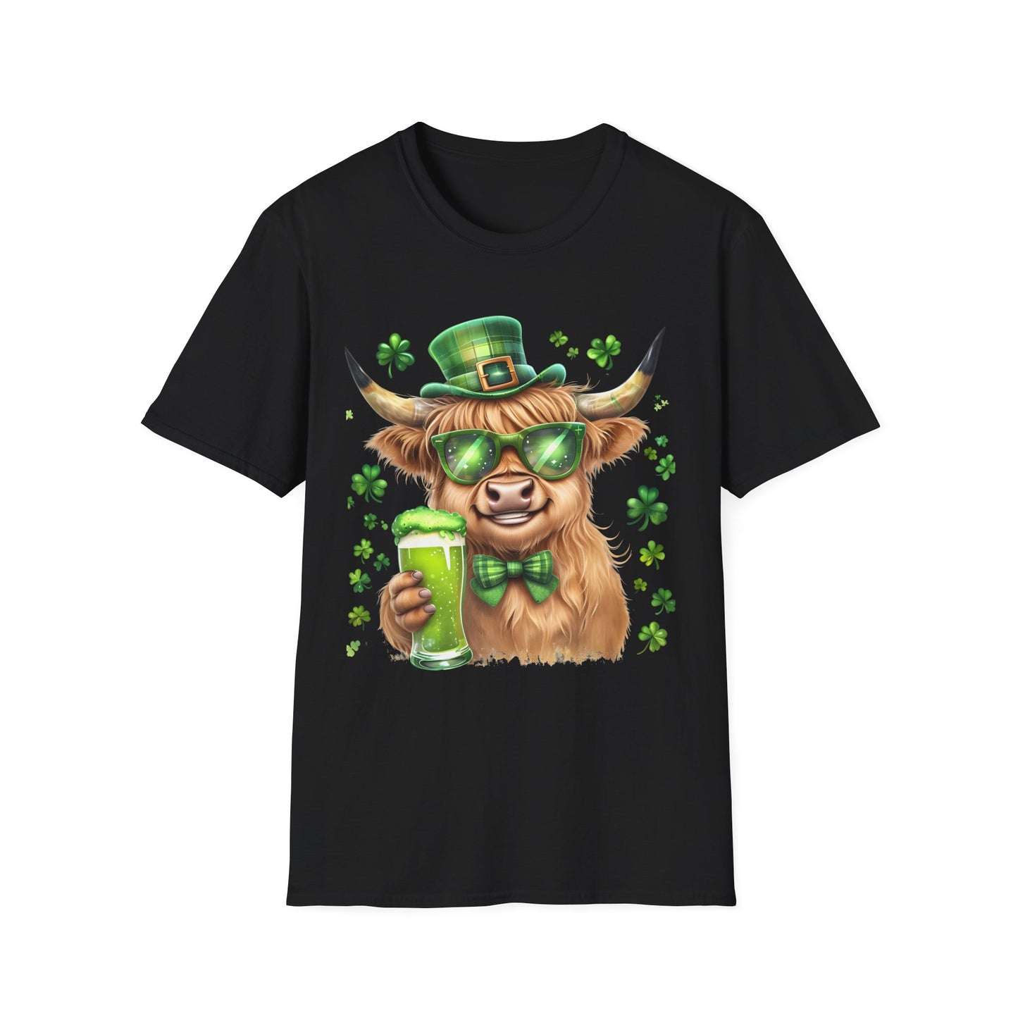 Highland Cow St Patrick's Day T-Shirt