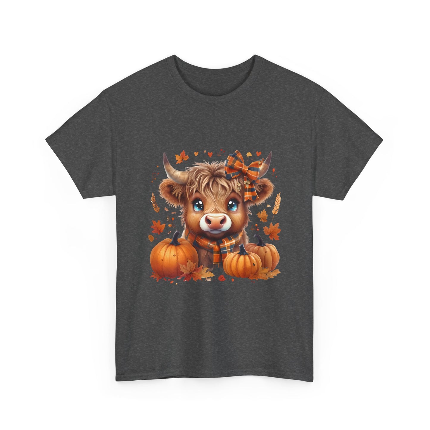 Cute Cow Pumpkin Tee, Fall Shirt, Harvest T-Shirt, Autumn Apparel, Halloween Gift, Farmhouse Style
