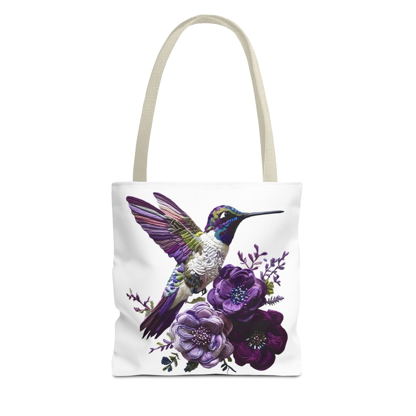 Hummingbird Floral Tote Bag