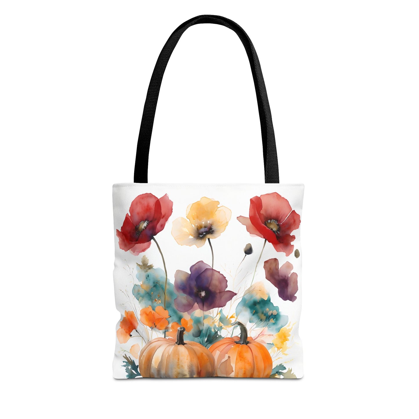 Autumn Floral Tote Bag, Fall Shopper, Flower Gift Bag, Eco-Friendly Carryall, Seasonal Market Tote - Perfect for Thanksgiving & Everyday Use