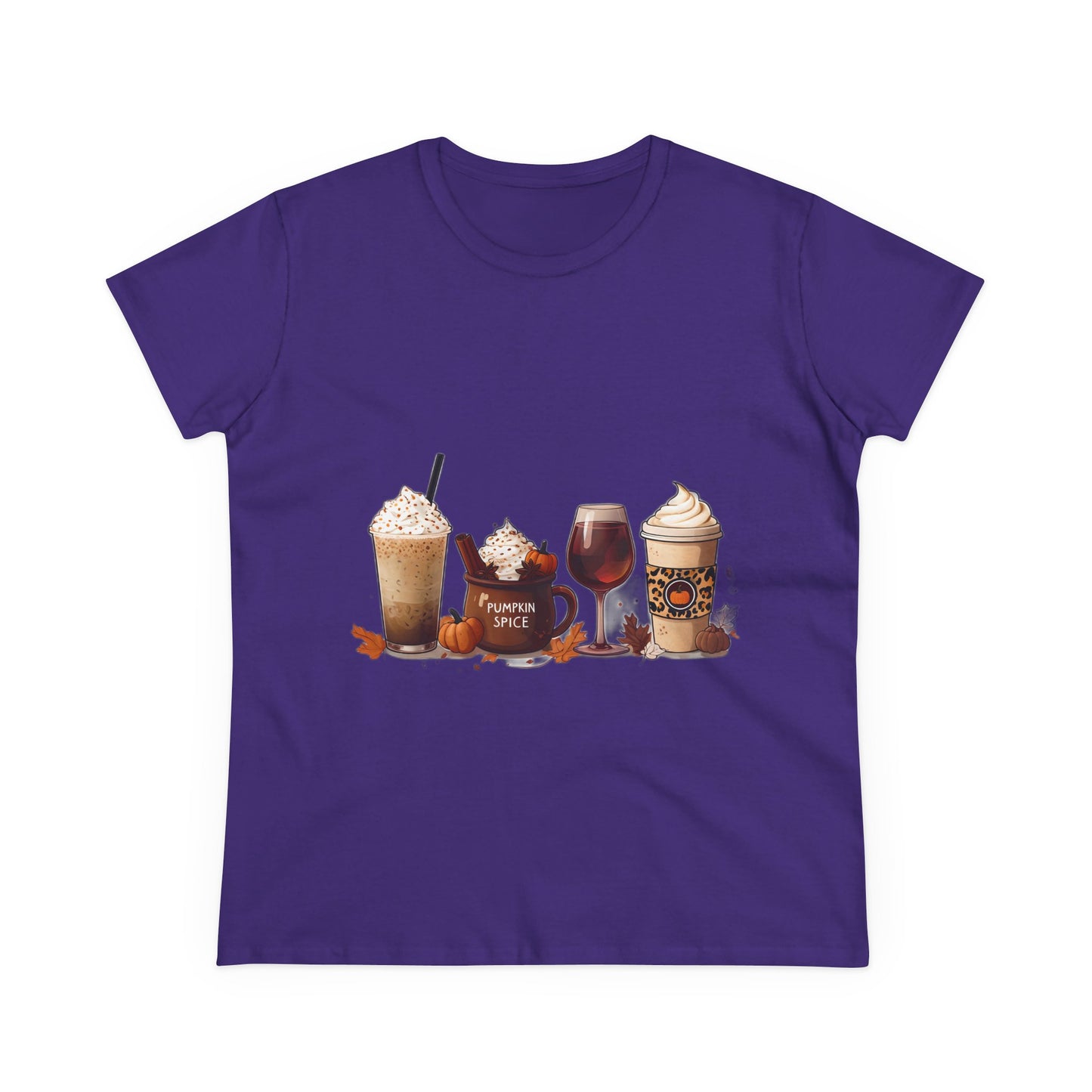 Autumnal Coffee-Themed Women's T-Shirt, Cozy Fall Tee, Pumpkin Spice Lovers Gift, Casual Everyday Wear, Thanksgiving Top