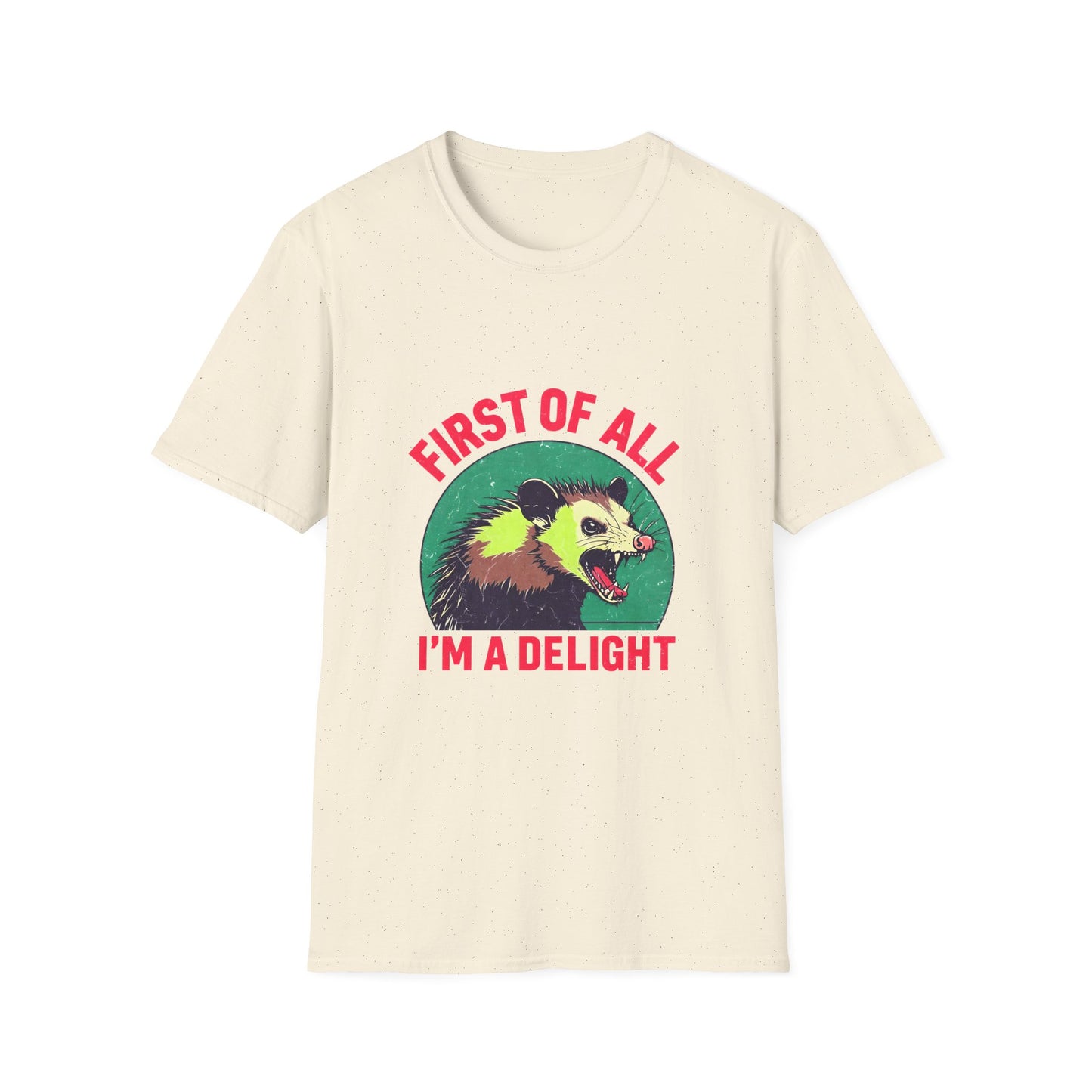 Playful Opossum T-Shirt, Fun Graphic Tee, Funny Animal Shirt, Unisex Softstyle Tee, Unique Gift Idea, Casual Wear