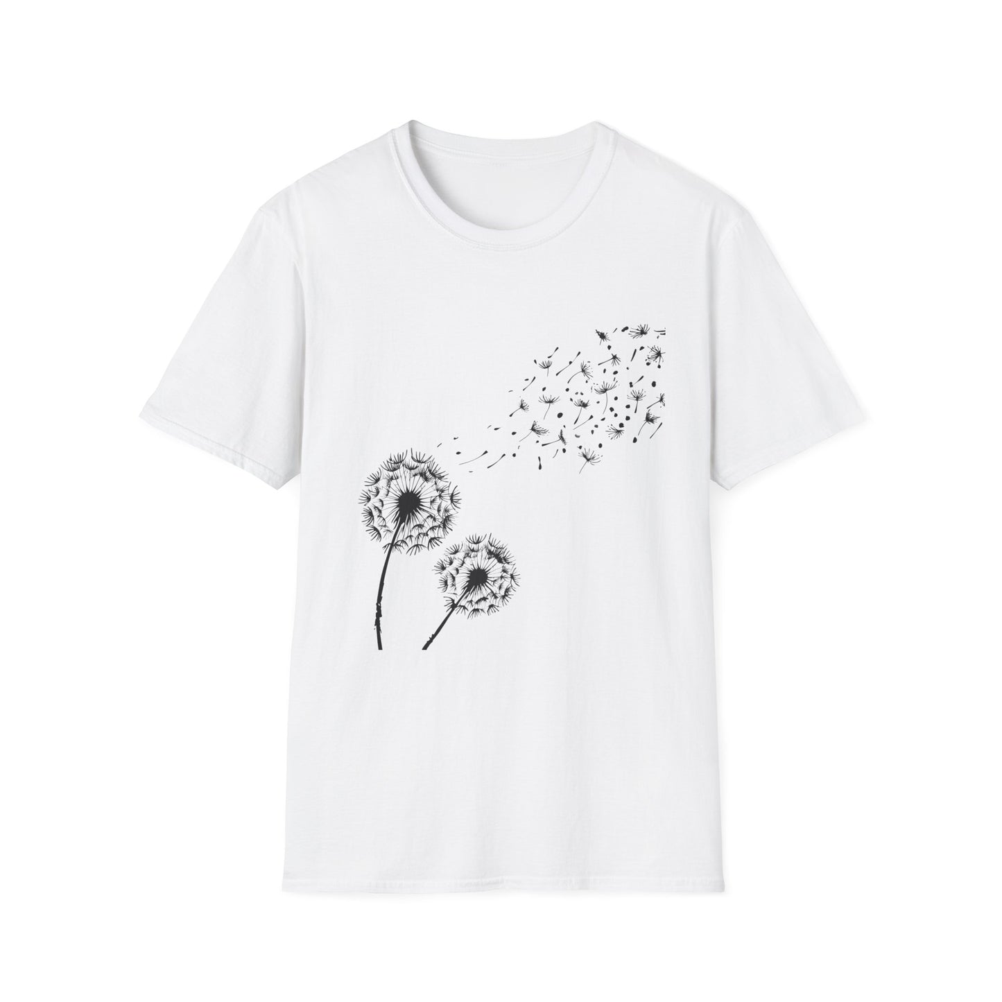 Whimsical Dandelion T-Shirt | Softstyle Unisex Tee for Nature Lovers, Eco-Friendly Gift, Casual Wear, Spring Fashion, Inspirational Quote