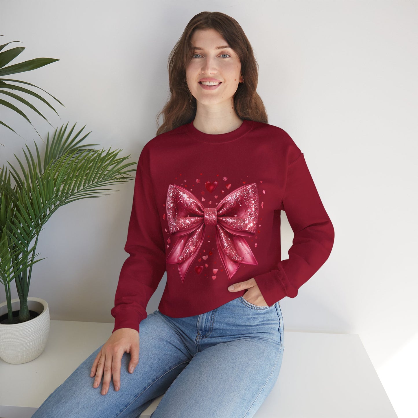 Glittery Bow Sweatshirt