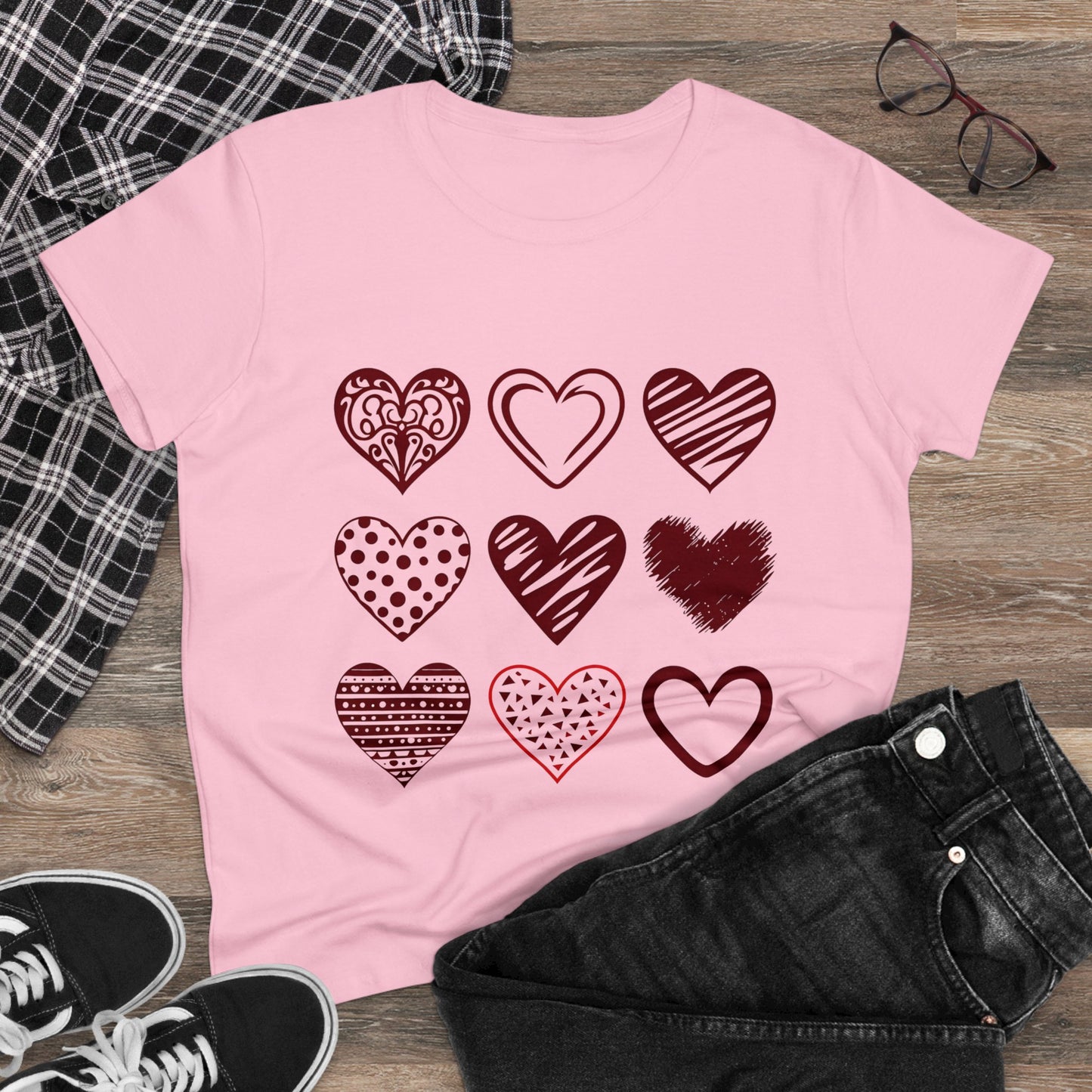 Multiple Hearts Cotton Tee