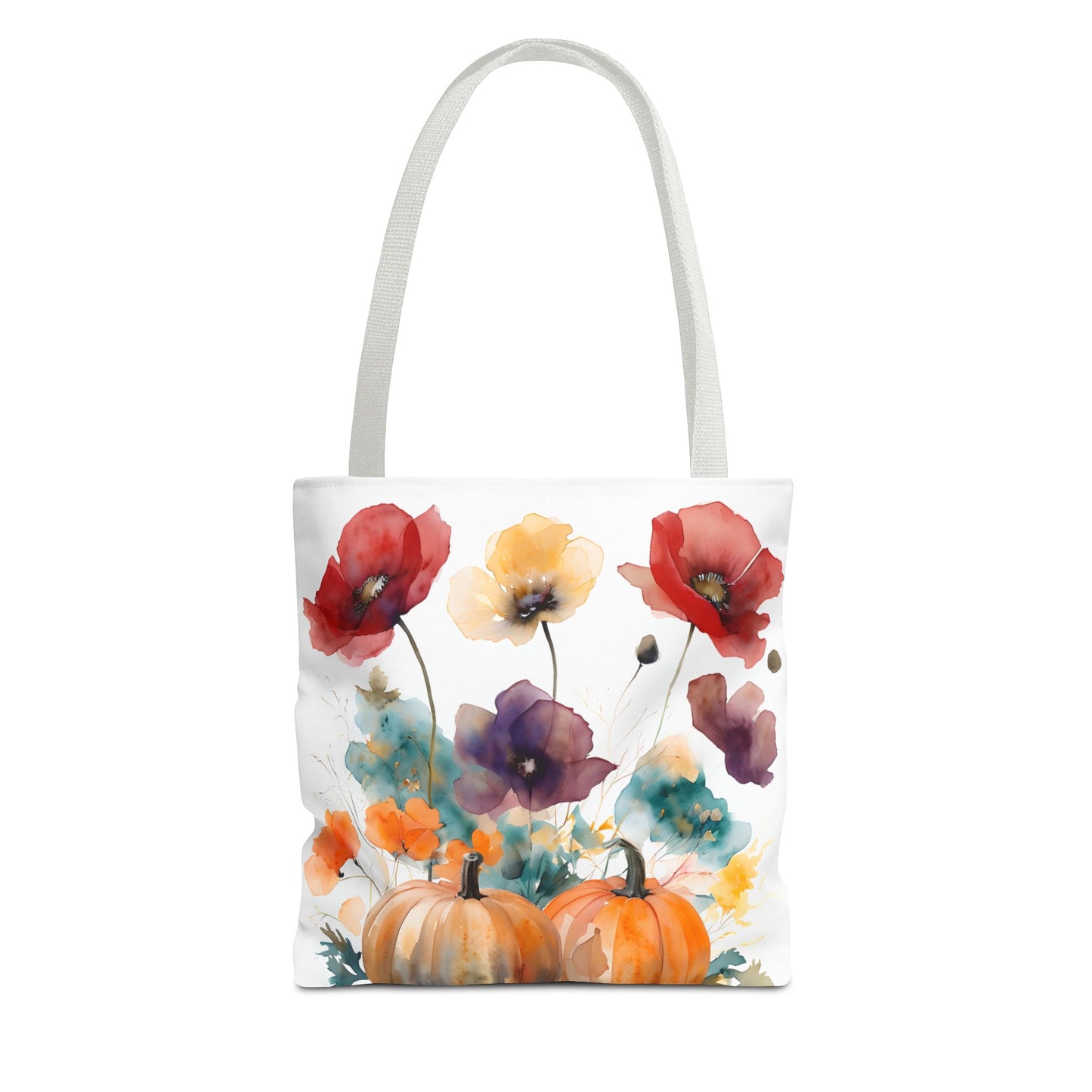 Autumn Floral Tote Bag, Fall Shopper, Flower Gift Bag, Eco-Friendly Carryall, Seasonal Market Tote - Perfect for Thanksgiving & Everyday Use