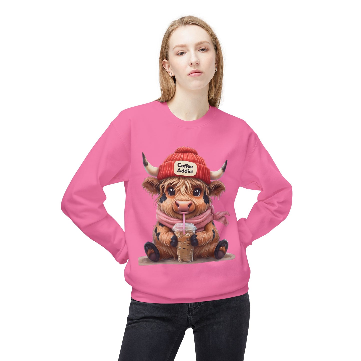 Highland Cow-Coffee Addict Sweatshirt