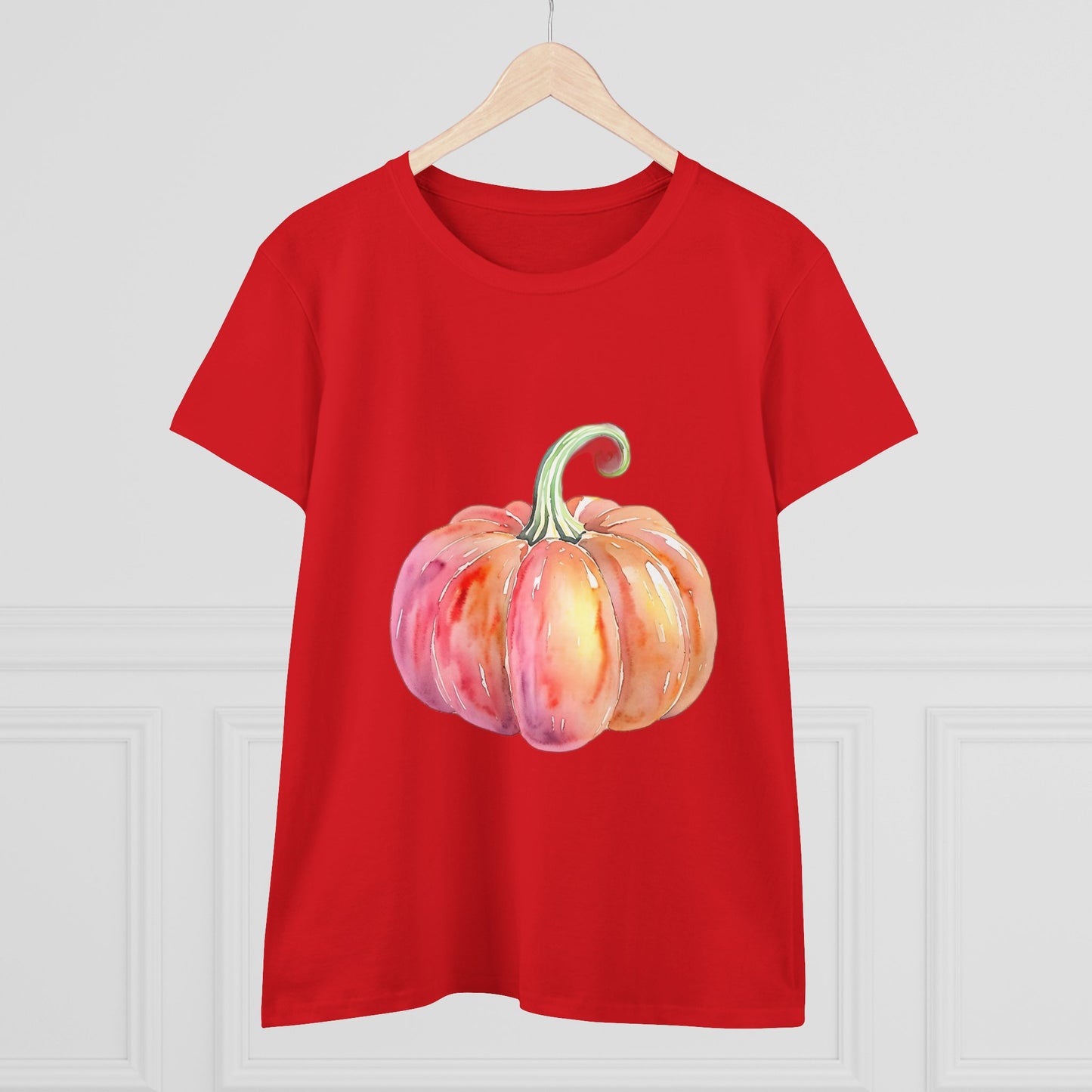 Watercolor Pumpkin Tee, Fall Shirt, Autumn Fashion, Harvest Top, Halloween Outfit, Thanksgiving Gift