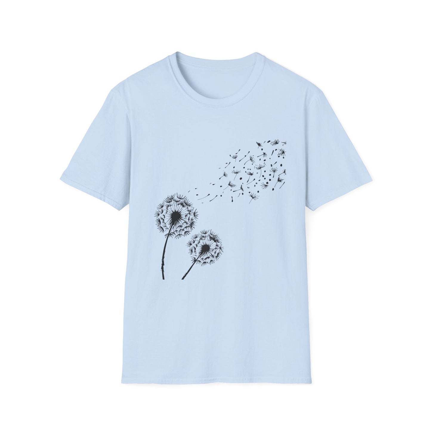 Whimsical Dandelion T-Shirt | Softstyle Unisex Tee for Nature Lovers, Eco-Friendly Gift, Casual Wear, Spring Fashion, Inspirational Quote