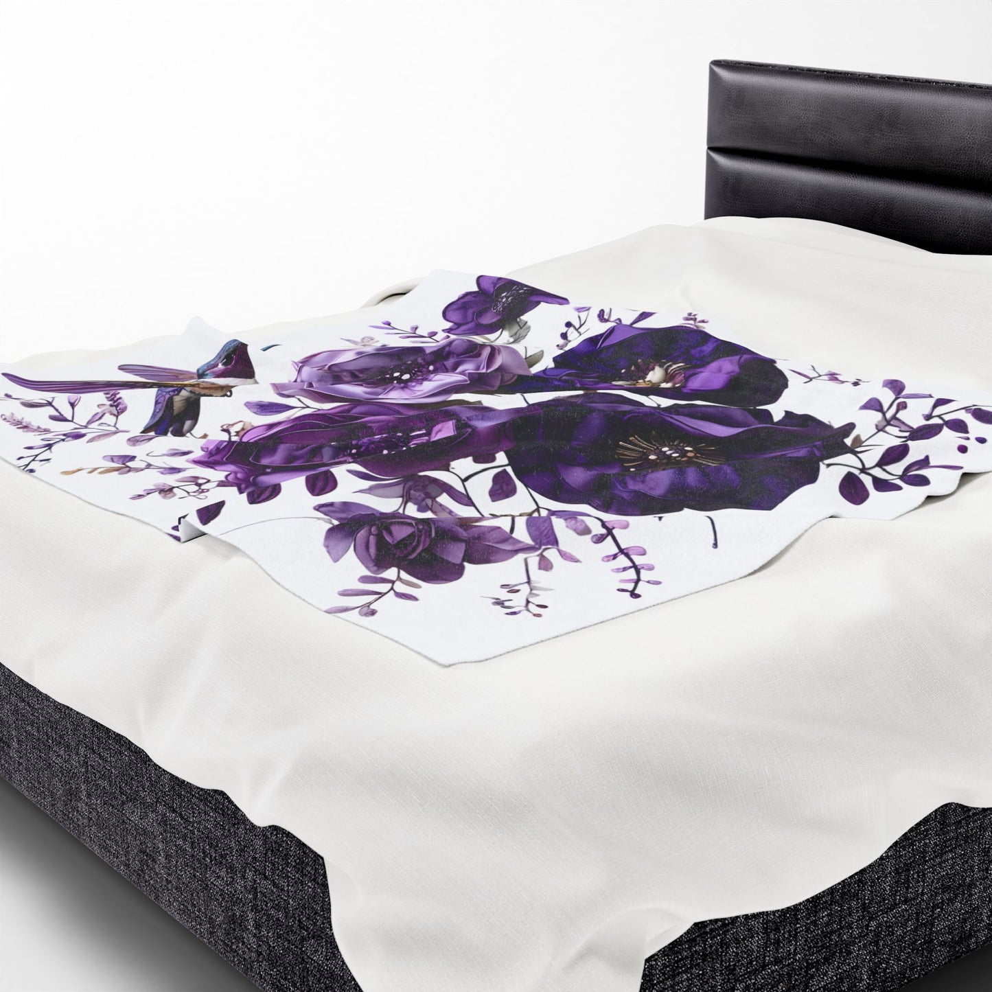 Velveteen Plush Blanket - Cozy Floral Home Decor and Gift Giving