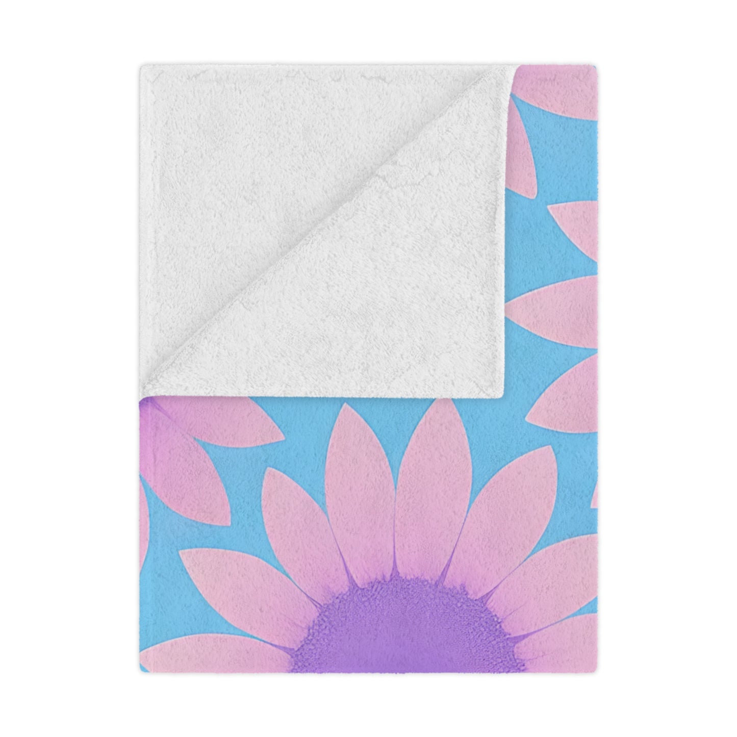 Sunflower Pastel Pattern Minky Baby Blanket, Floral Baby Blanket, Soft Nursery Blanket, Baby Shower Gift, Newborn Gift, Gender Neutral Baby
