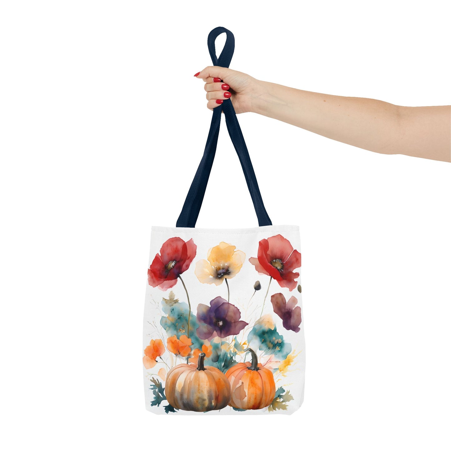 Autumn Floral Tote Bag, Fall Shopper, Flower Gift Bag, Eco-Friendly Carryall, Seasonal Market Tote - Perfect for Thanksgiving & Everyday Use