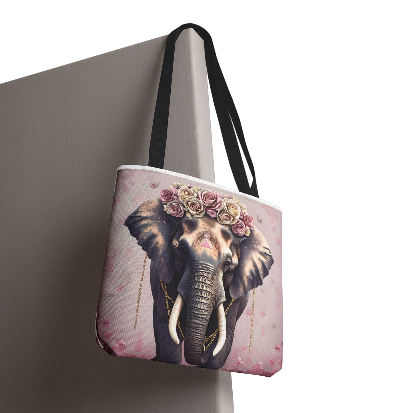Floral Elephant Tote Bag