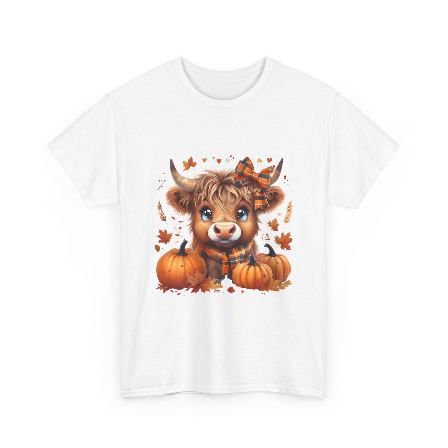 Cute Cow Pumpkin Tee, Fall Shirt, Harvest T-Shirt, Autumn Apparel, Halloween Gift, Farmhouse Style