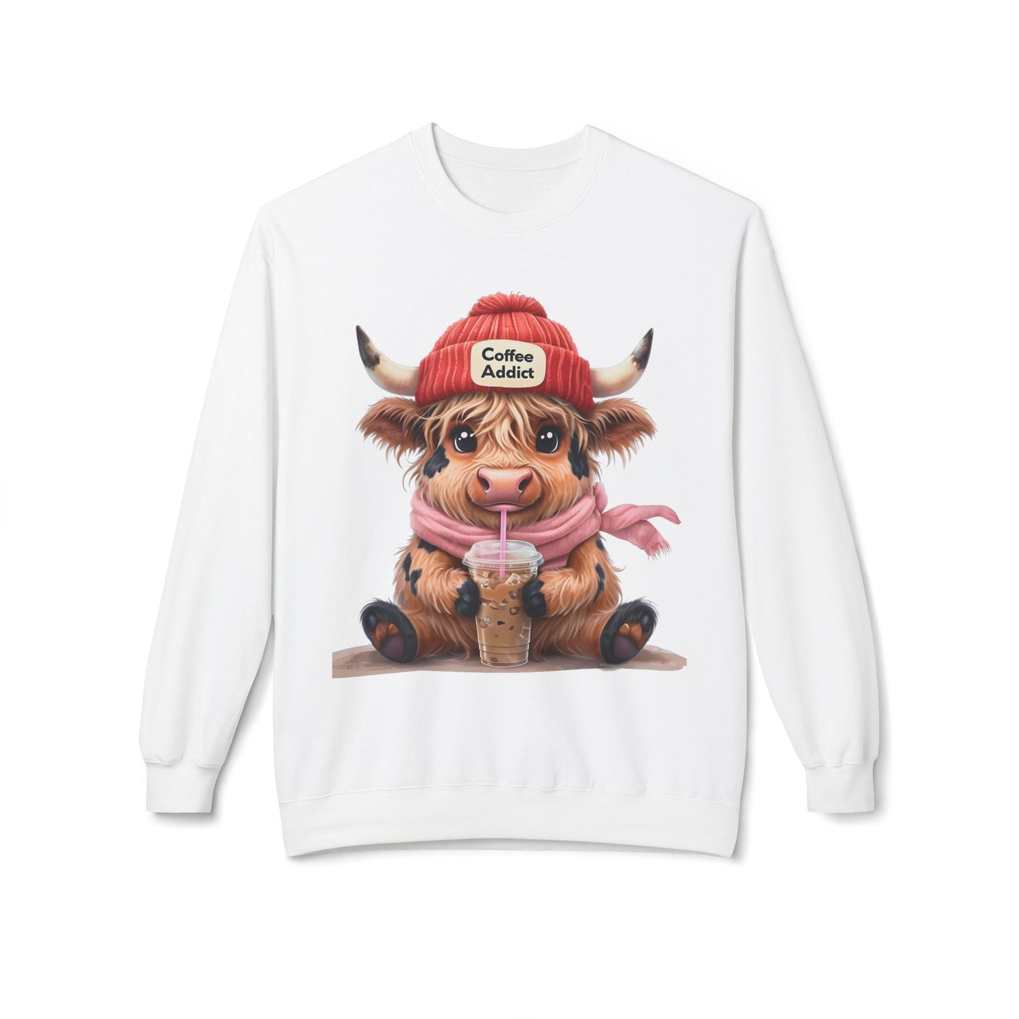 Highland Cow-Coffee Addict Sweatshirt