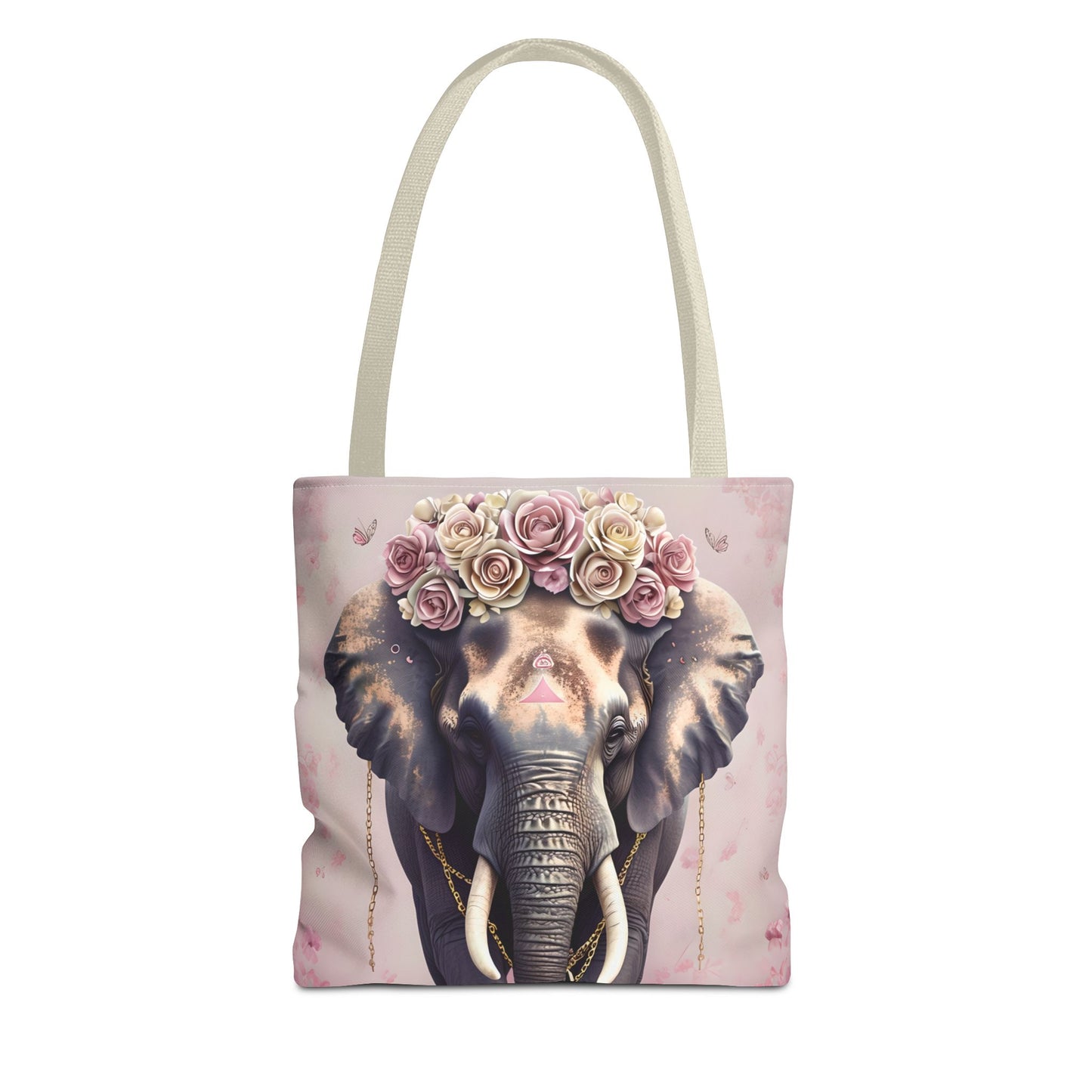 Floral Elephant Tote Bag
